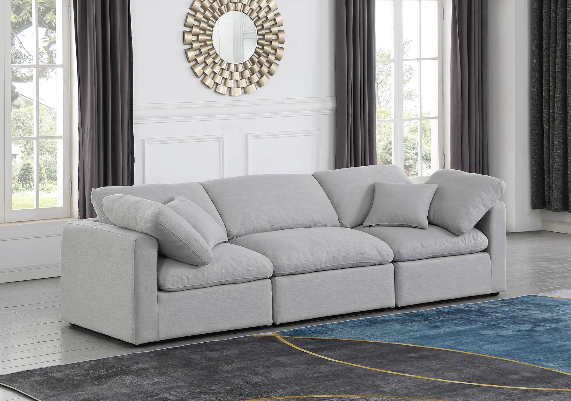 

    
Gray Linen Fabric Modular Sofa INDULGE 141Grey-S105 Meridian Contemporary
