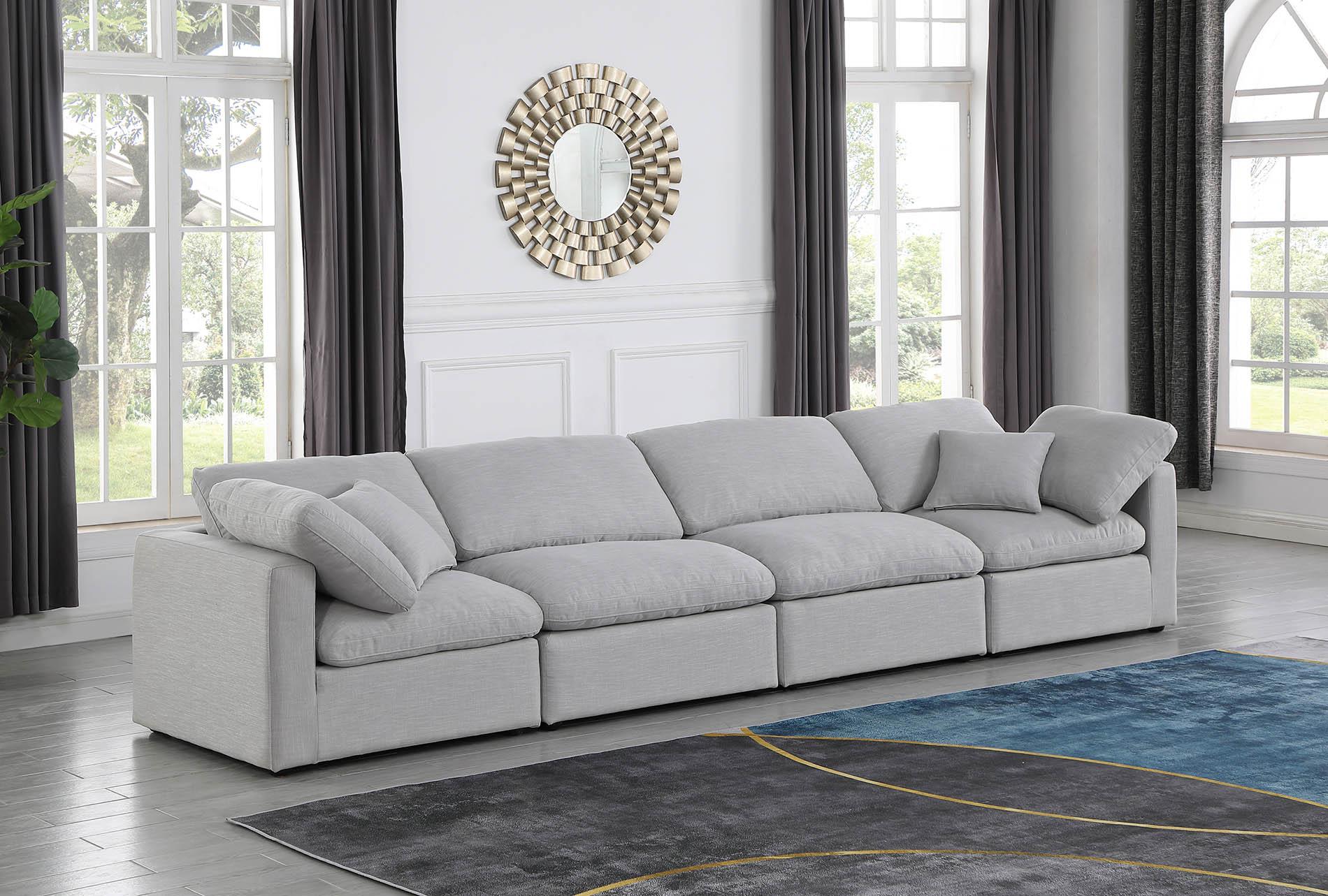 

    
Gray Linen Fabric Modular Sofa INDULGE 141Grey-S140 Meridian Contemporary
