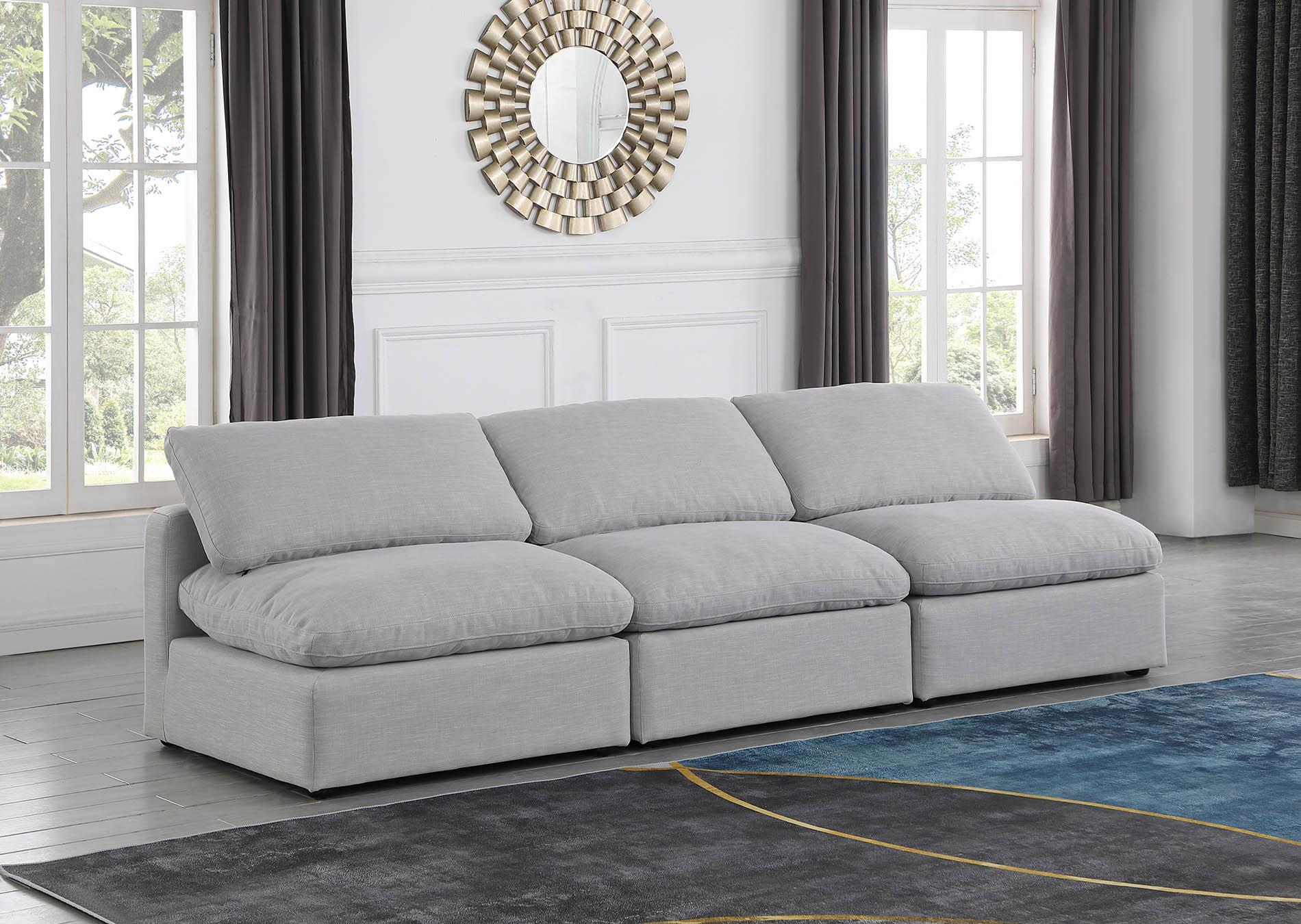 

    
Gray Linen Fabric Modular Sofa INDULGE 141Grey-S3 Meridian Contemporary
