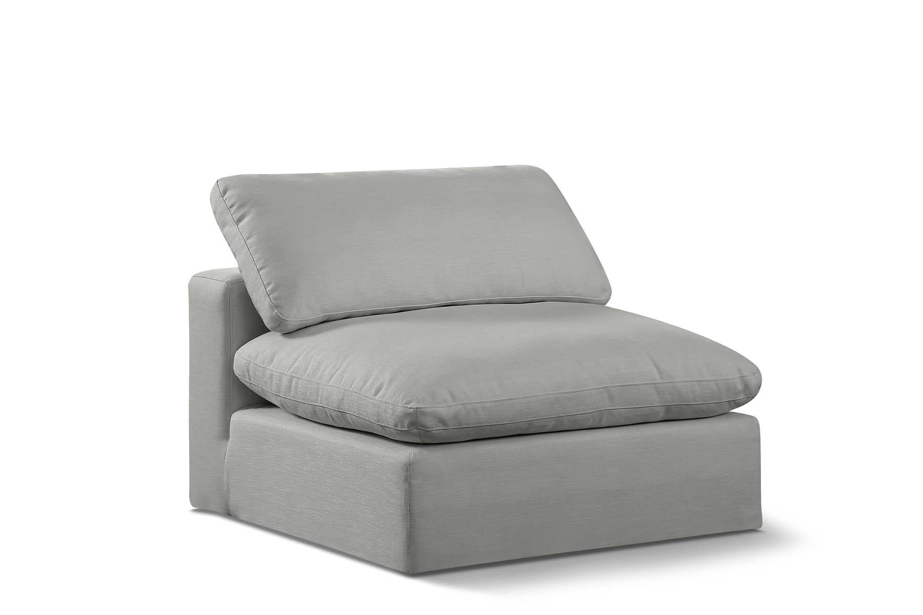 Contemporary, Modern Armless Chair 187Grey-Armless 187Grey-Armless in Gray Linen