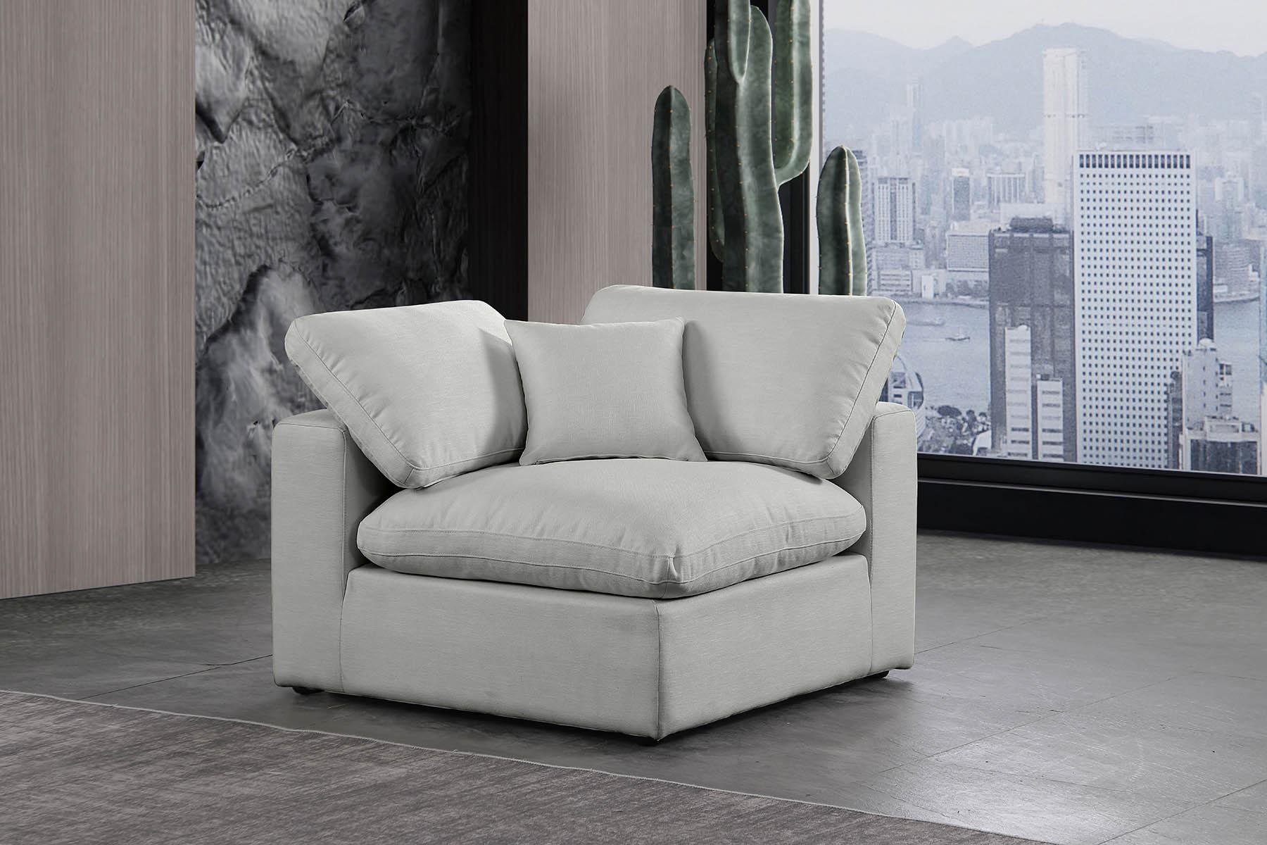 

    
Gray Linen Modular Corner Chair COMFY 187Grey-Corner Meridian Contemporary
