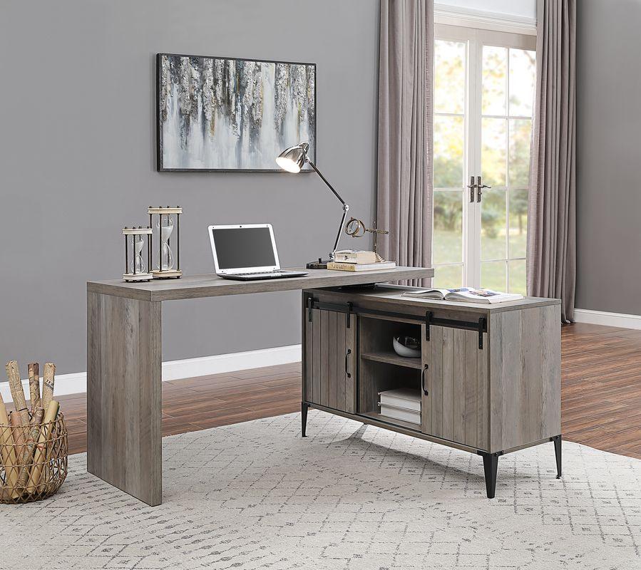 

    
Gray Oak & Black Finish Wood Writing Desk by Acme Furniture OF00005 Zakwani
