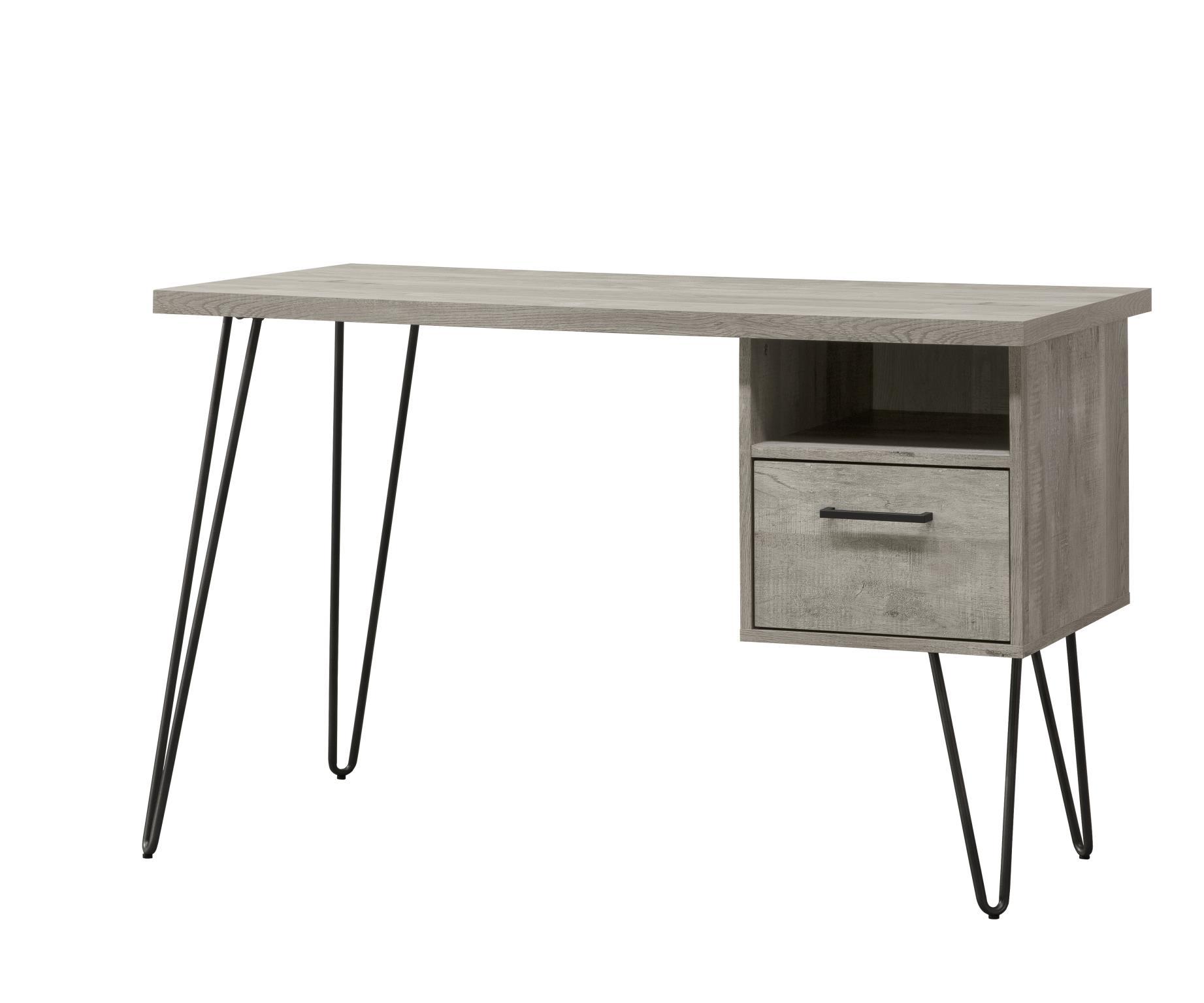 Modern, Transitional Home Office Desk HENLEY 400-715 400-715 in Gray 