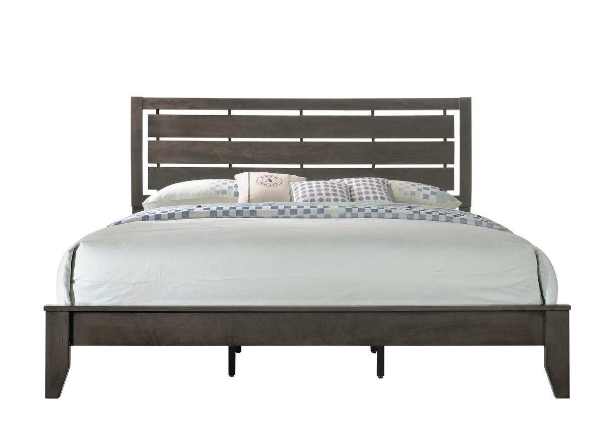 

    
Gray Panel Bedroom Set by Crown Mark Evan B4720-K-Bed-3pcs
