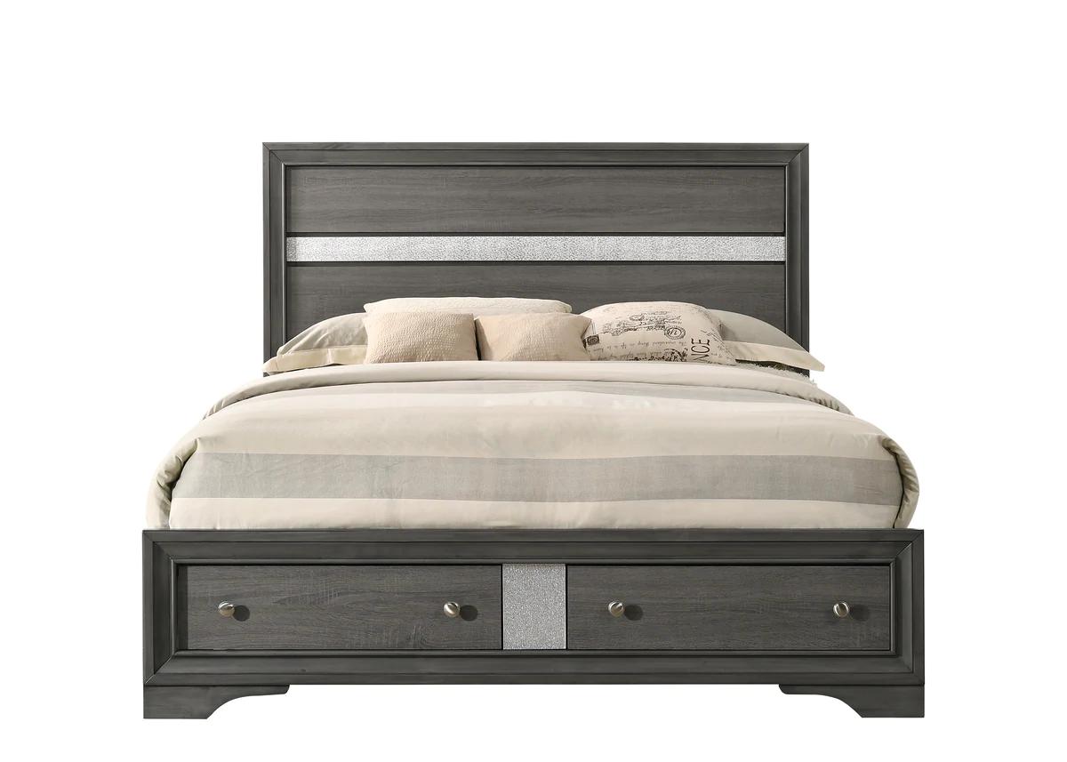 

    
Crown Mark Regata Panel Bedroom Set Gray B4650-Q-Bed-3pcs
