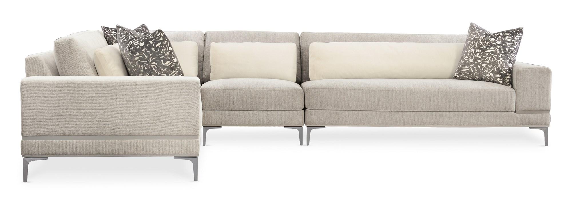 Contemporary Sectional Sofa REPETITION REPETITION-SEC-4PC in Gray Fabric
