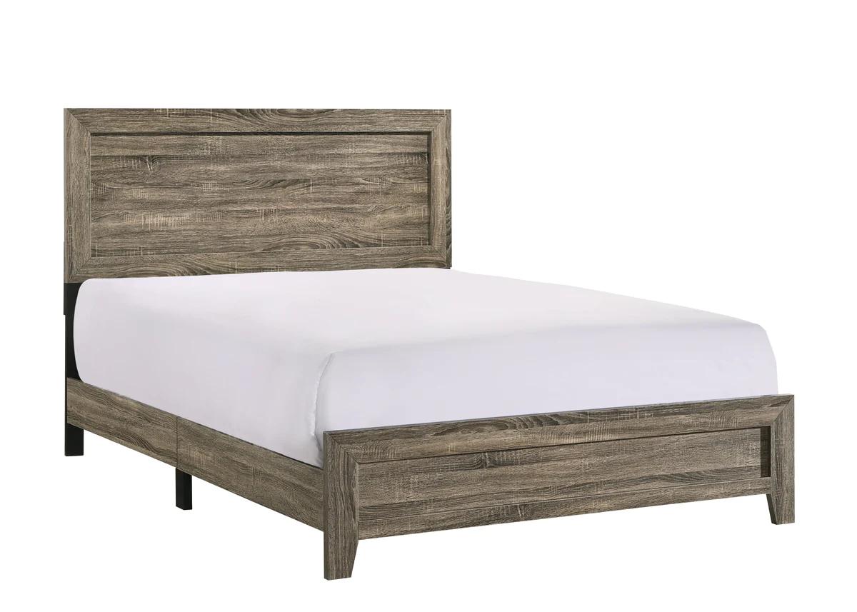 Casual, Farmhouse Panel Bed Millie B9250-Q-Bed in Gray 