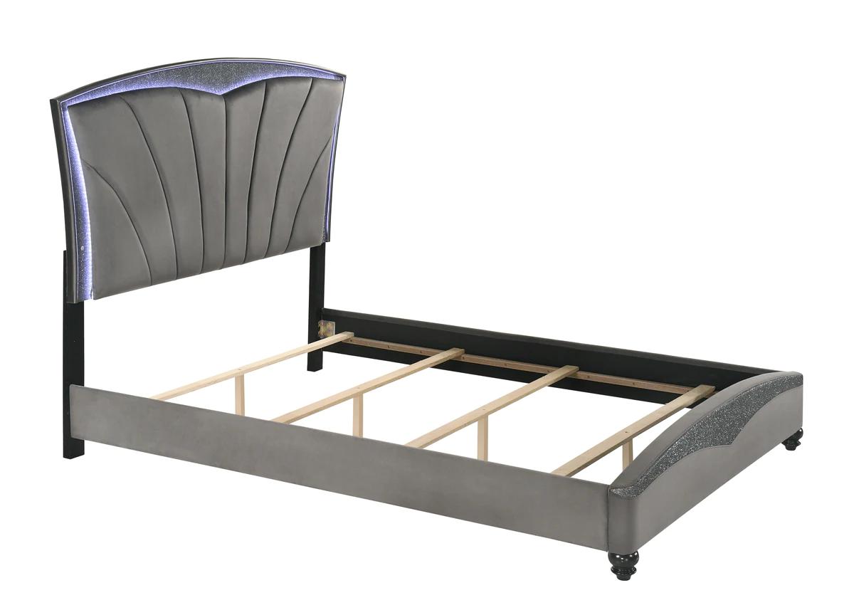 

    
Gray Queen Size Panel Bed w/ LED by Crown Mark Frampton B4790-Q-Bed
