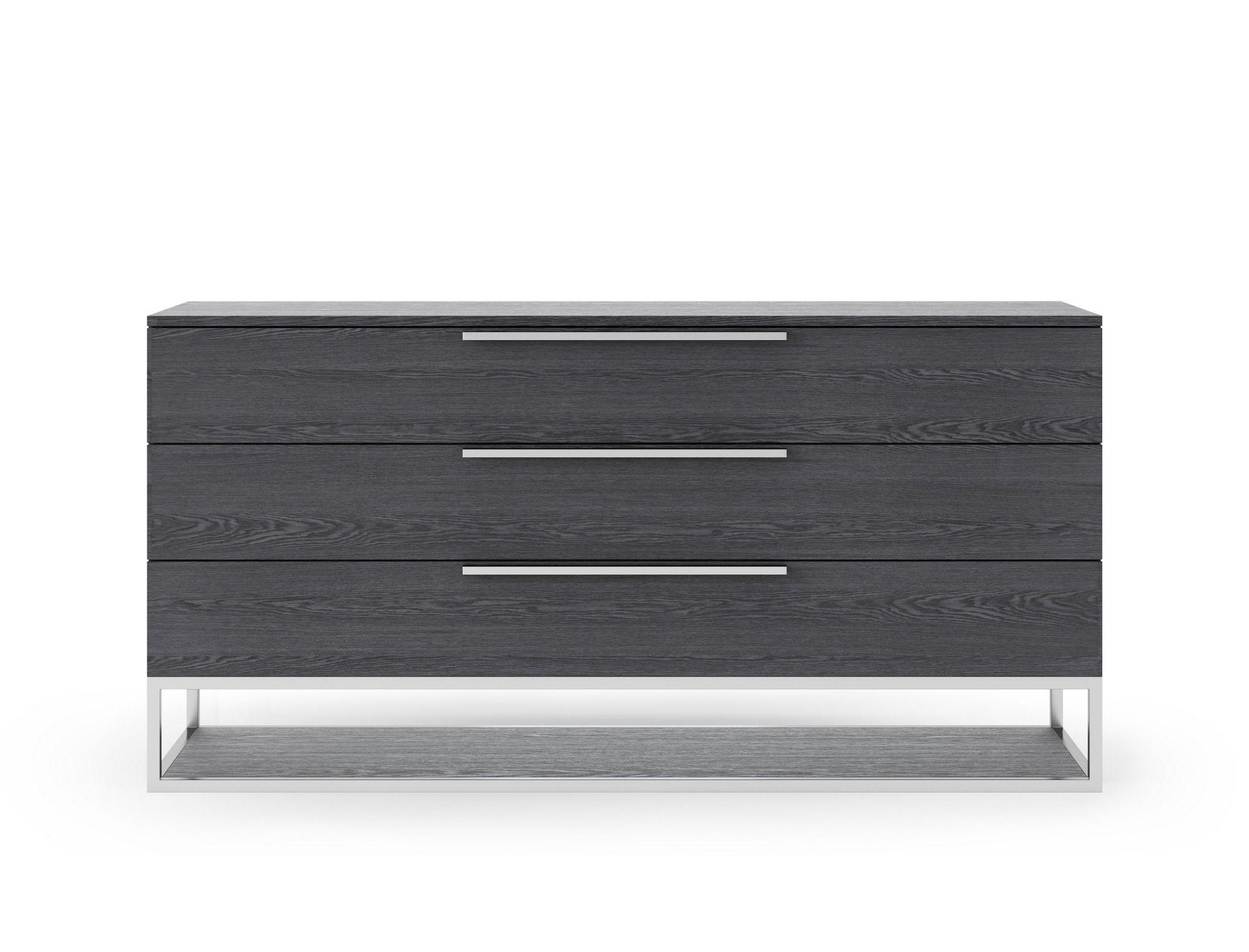 

    
Gray & Stainless Steel 3 Drawers Dresser by VIG Modrest Heloise
