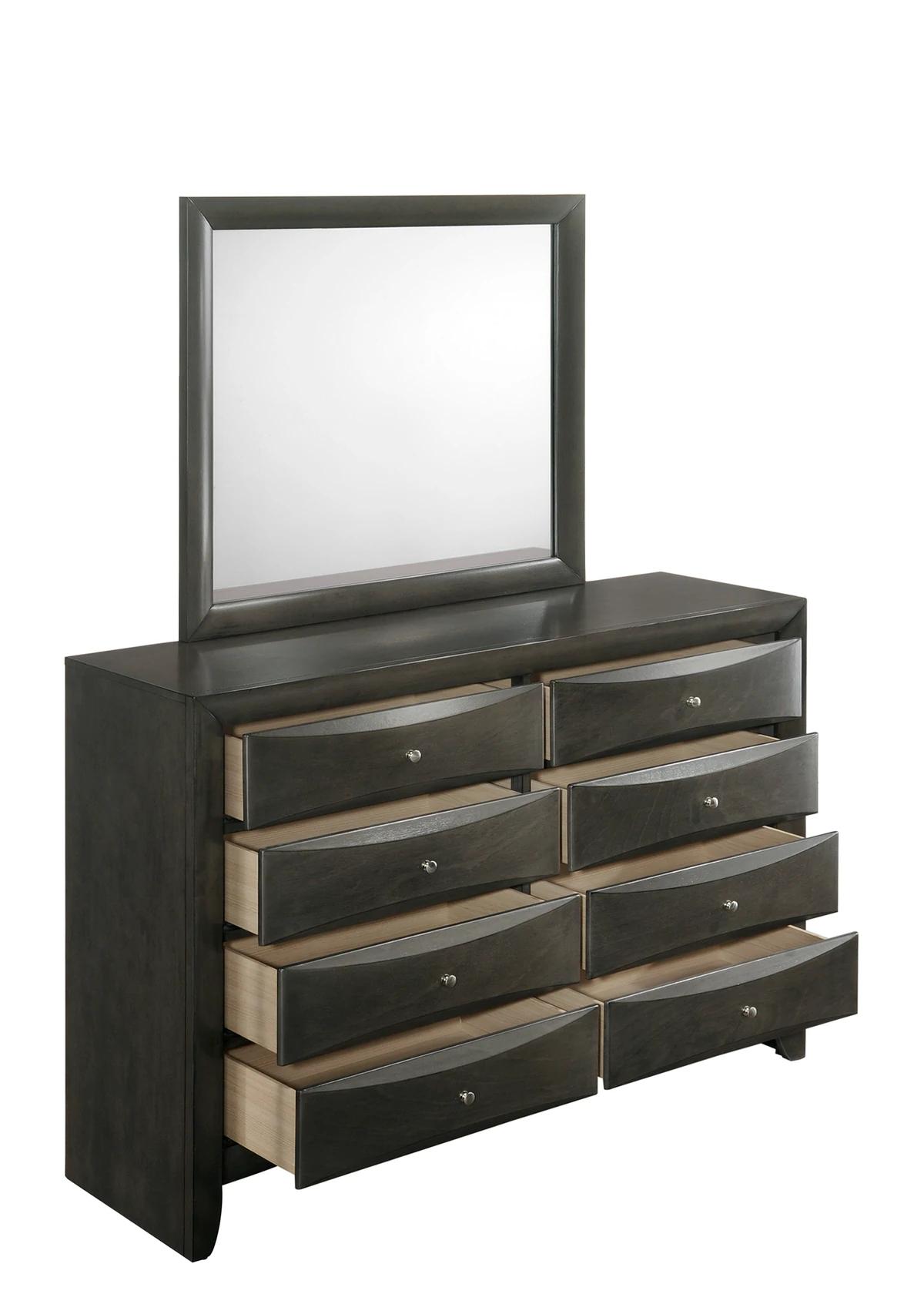 Gray Storage Bedroom Set By Crown Mark Emily B4275 Q Bed 6pcs Buy Online On Ny Furniture Outlet 