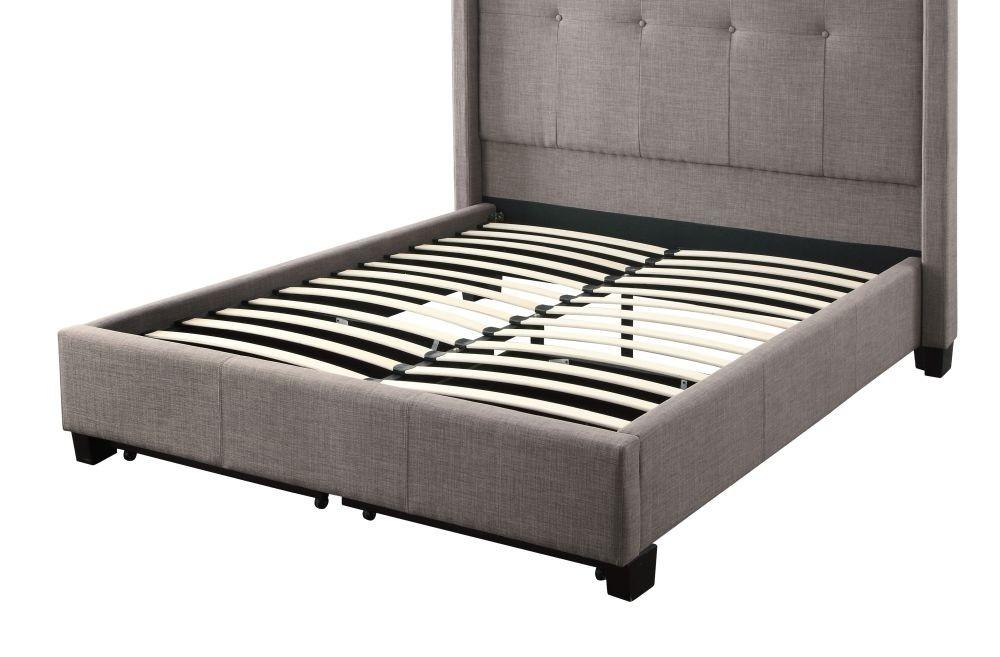 

                    
Buy Gray Textural Linen Fabric STORAGE Queen Bed MADELEINE by Modus Furniture
