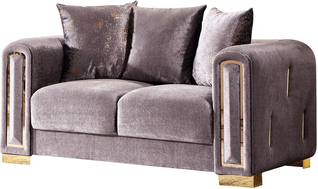

    
Impreza-2PC Gray Thick Velvet Fabric 2Pc Living Room Set Impreza Galaxy Home Modern
