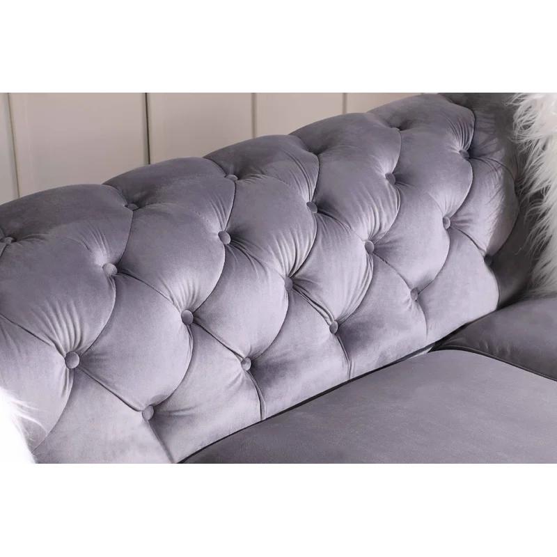 

    
McFerran Furniture SF3512 Sofa and Loveseat Set Gray SF3512-2PC
