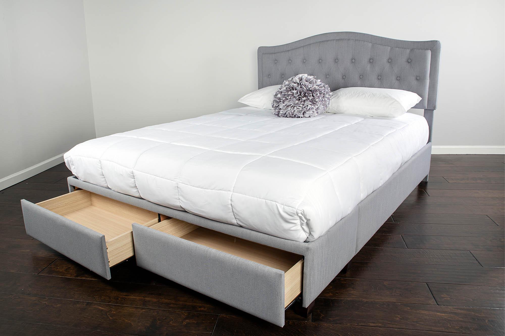 Modern, Transitional Storage Bed SKYLA 1190DS-110 1190DS-110 in Gray Fabric