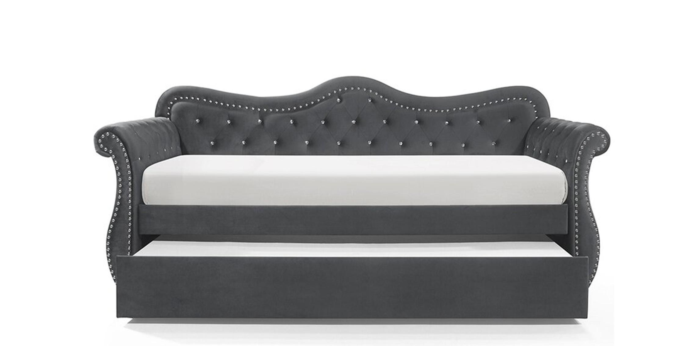 Contemporary, Modern Daybed Abby GHF-808857766687 in Gray Fabric