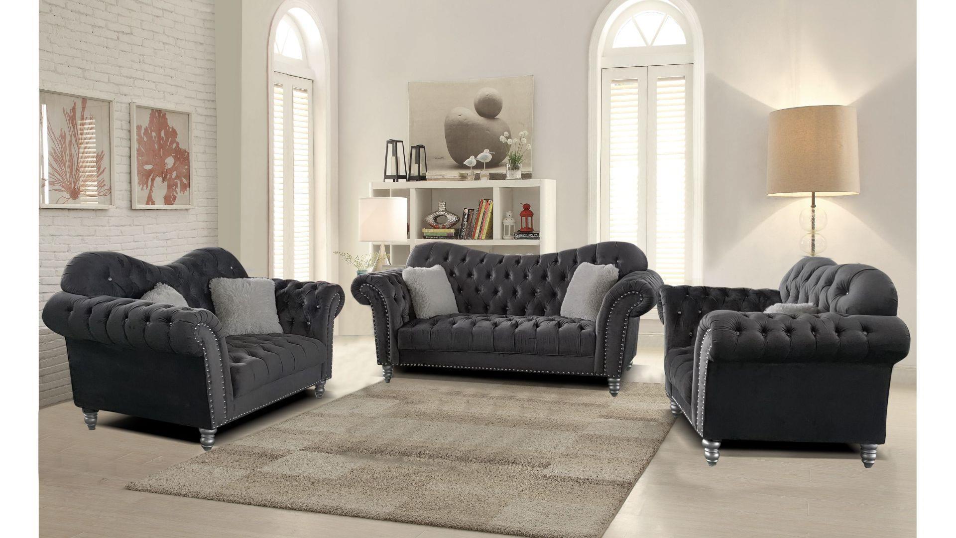 

        
Galaxy Home Furniture JESSICA Sofa Set Gray Fabric 808857632906

