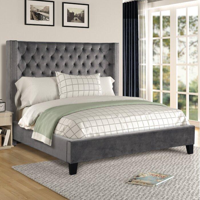 

    
GHF-808857943866-Set-5 Gray Velvet Diamond Tufted King Bed Set 5 ALLEN Galaxy Home Contemporary Modern
