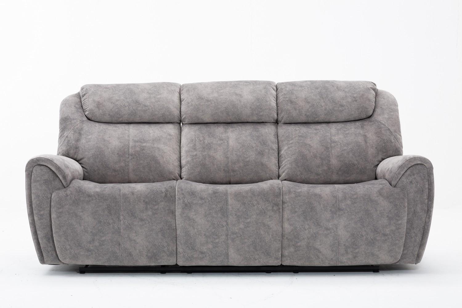 Contemporary Sofa recliner 5008 5008-GRAY-S in Gray Velvet