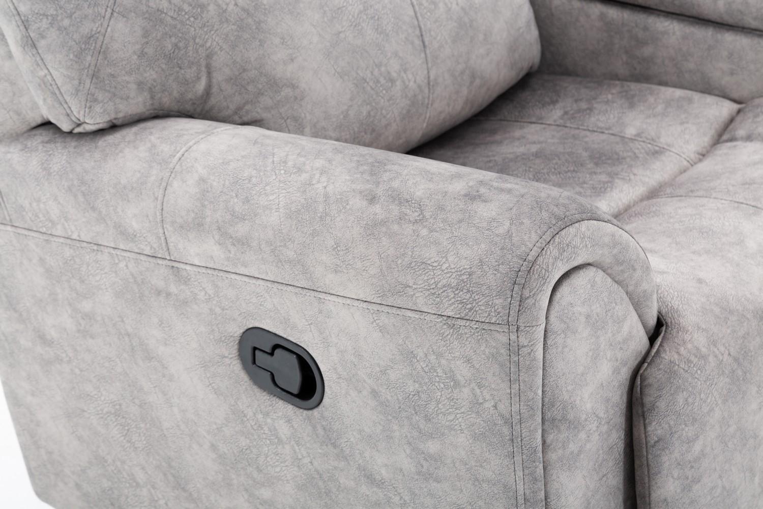 

    
Gray Velvet Fabric Reclining Sofa Set 3Pcs Contemporary  Global United 5008
