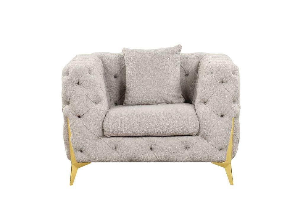 

    
Gray Velvet Fabric Tufted Armchair CONTEMPO Galaxy Home Modern
