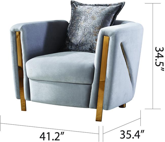 

        
Galaxy Home Furniture Chanelle Arm Chairs Gray Velvet 601955550758
