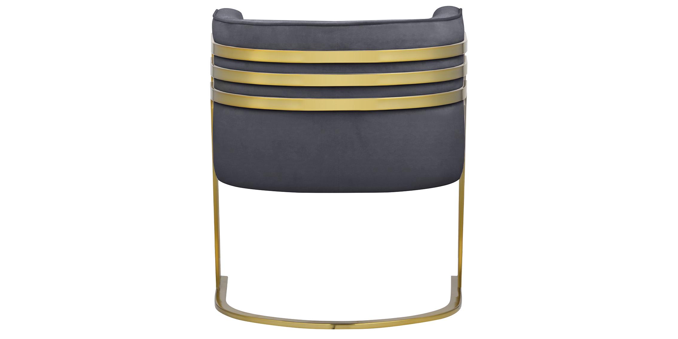 

    
533Grey-Set-2 Gray Velvet & Gold Accent Chair Set 2 RAYS 533Grey Meridian Modern Contemporary

