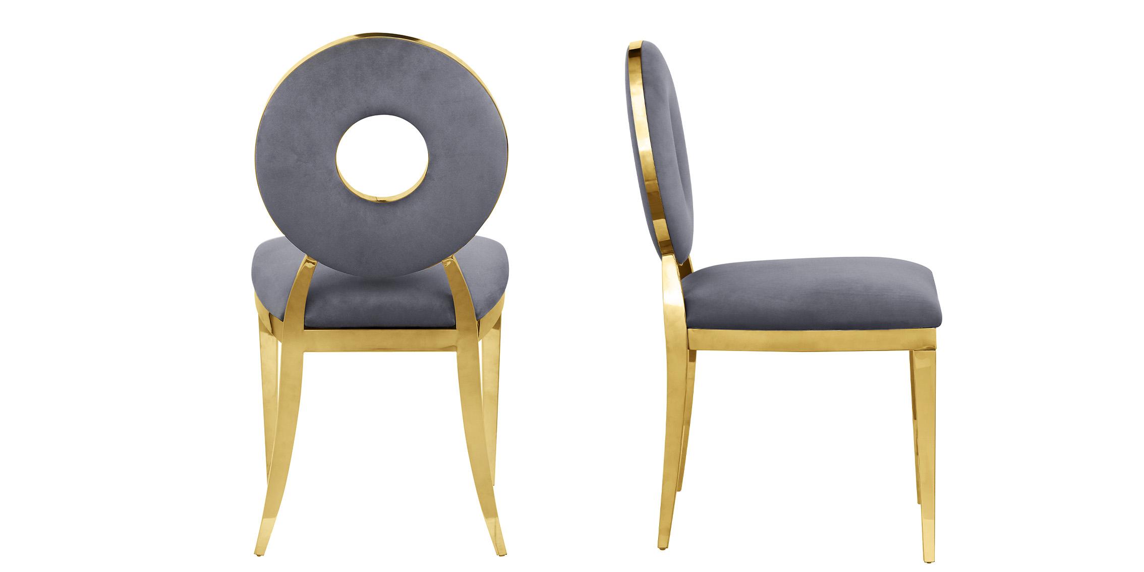 

        
Meridian Furniture CAROUSEL 858Grey-C Dining Chair Set Gray/Gold Velvet 094308250878

