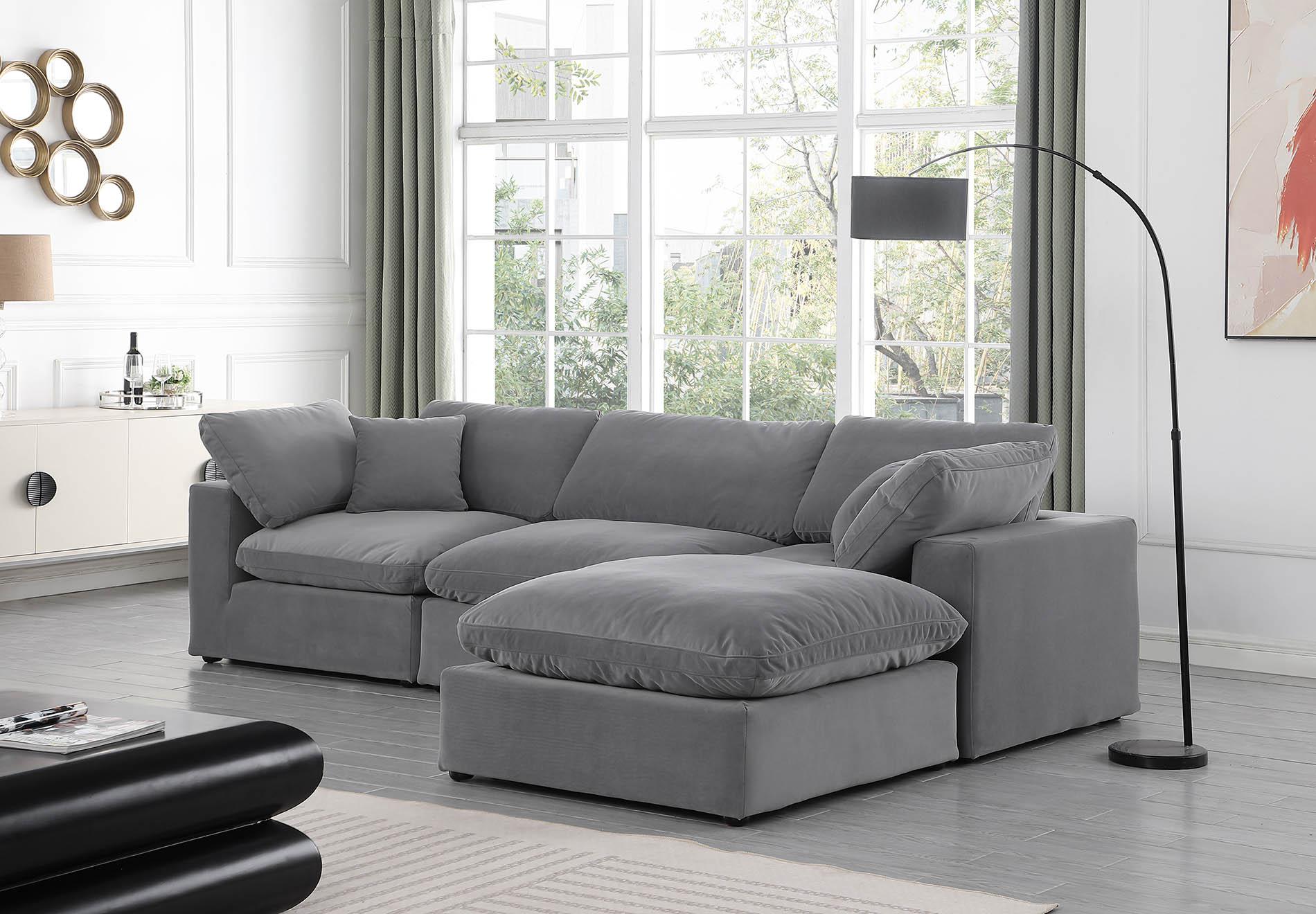 

        
Meridian Furniture 189Grey-Sec4A Modular Sectional Gray Velvet 094308289793
