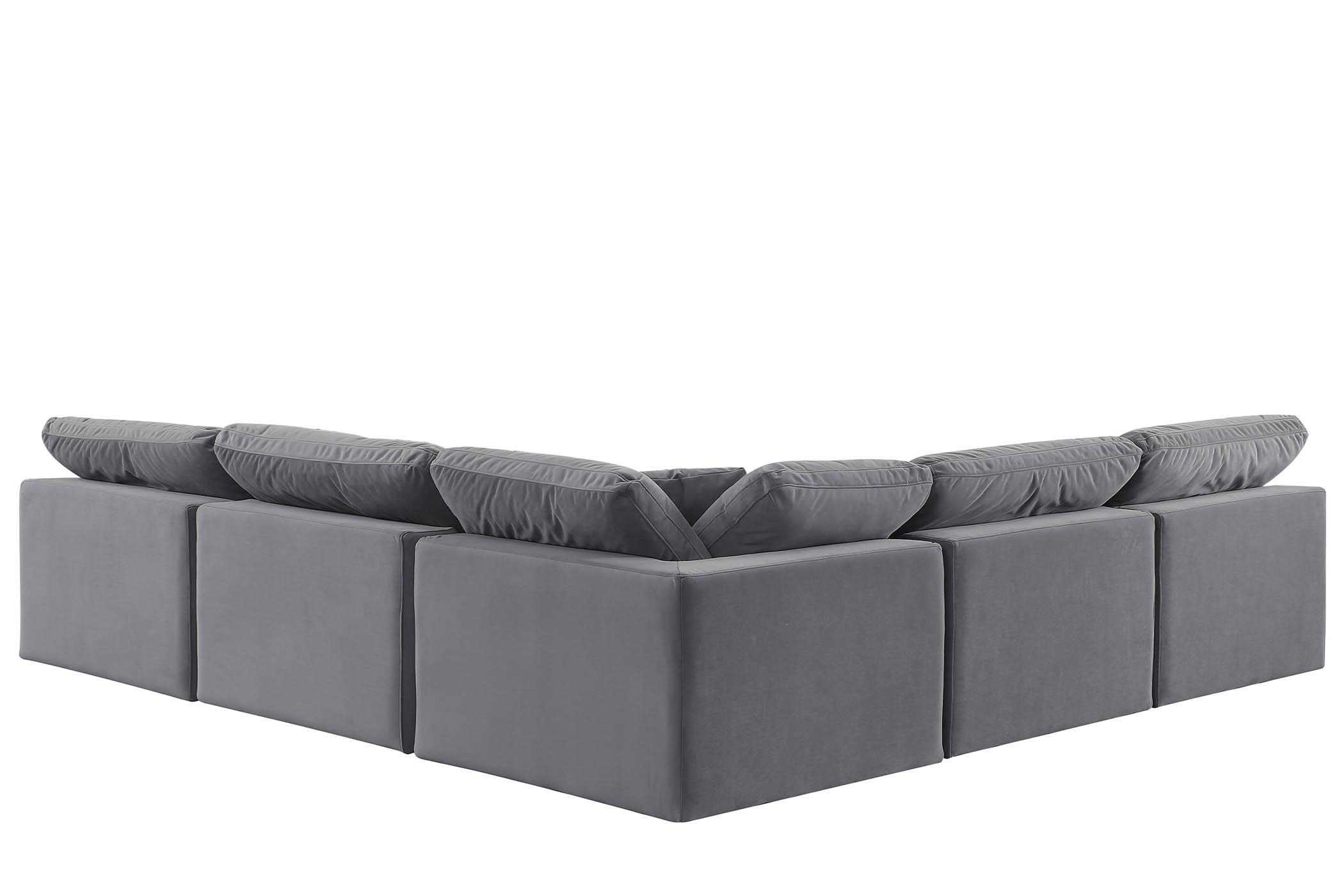 

        
Meridian Furniture 189Grey-Sec5B Modular Sectional Gray Velvet 094308289823
