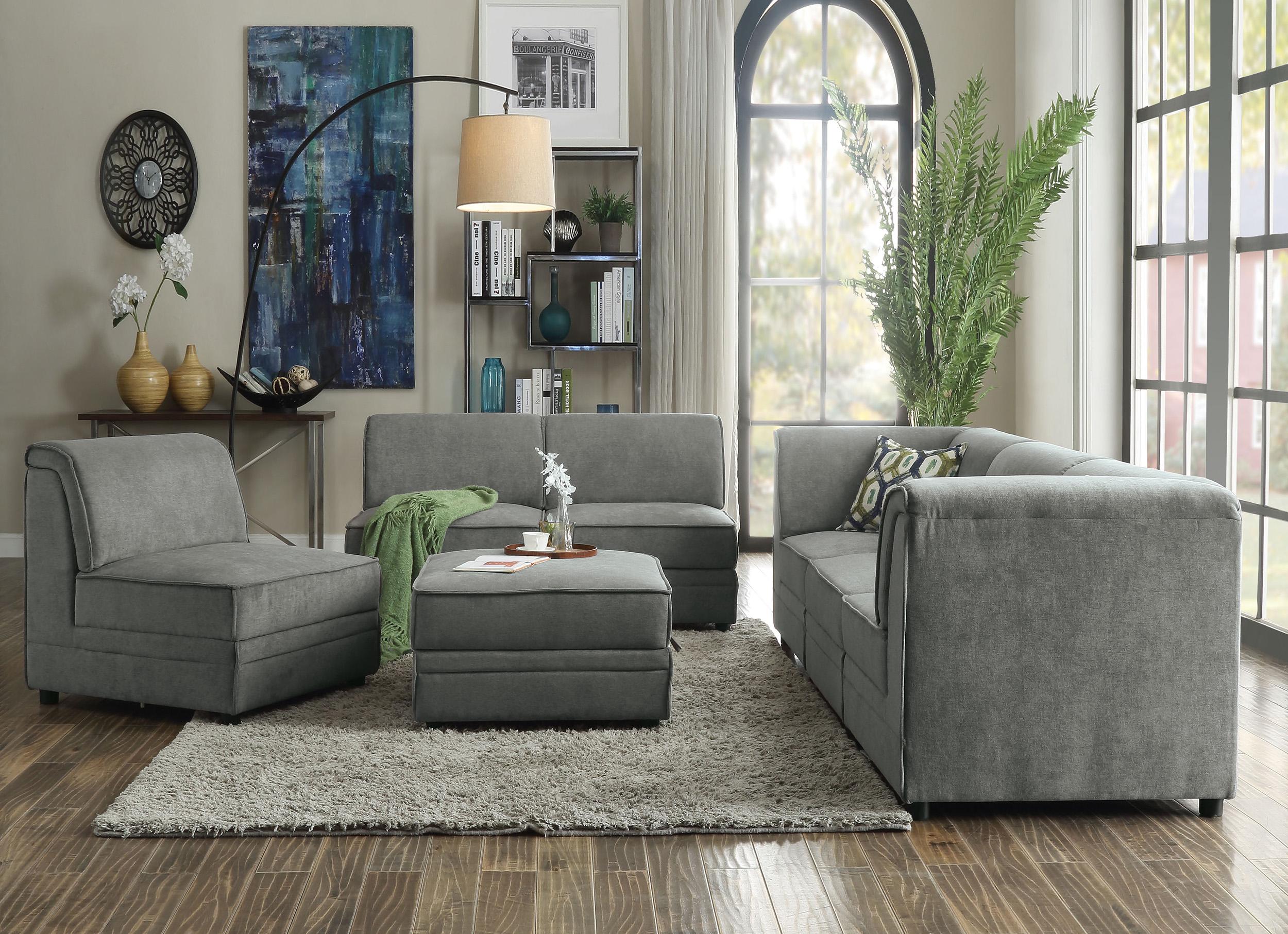 

        
Acme Furniture Bois Modular Sectional Sofa Gray Velvet 0840412080845
