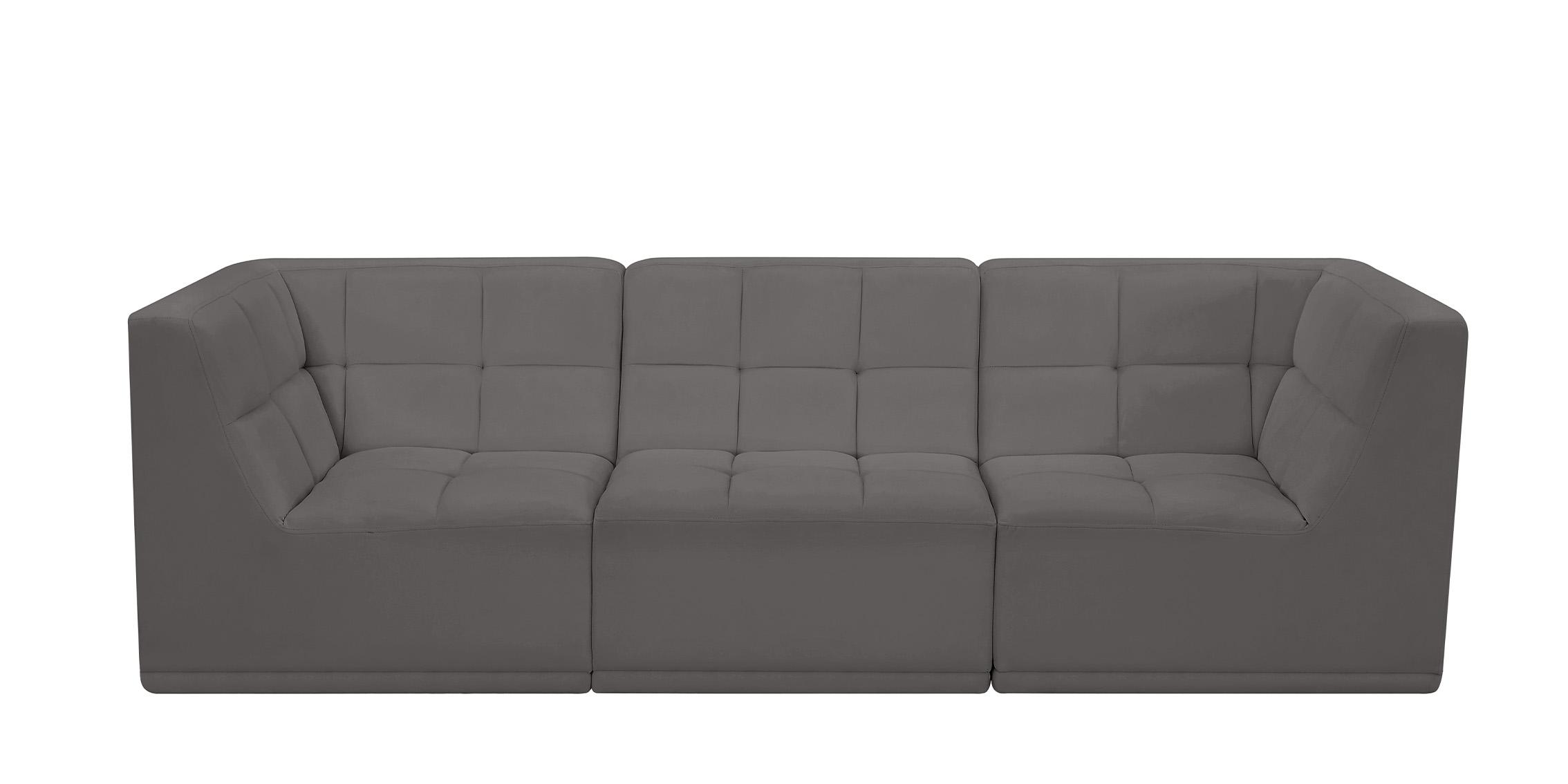 

        
Meridian Furniture RELAX 650Grey-S98 Modular Sofa Gray Velvet 704831409536
