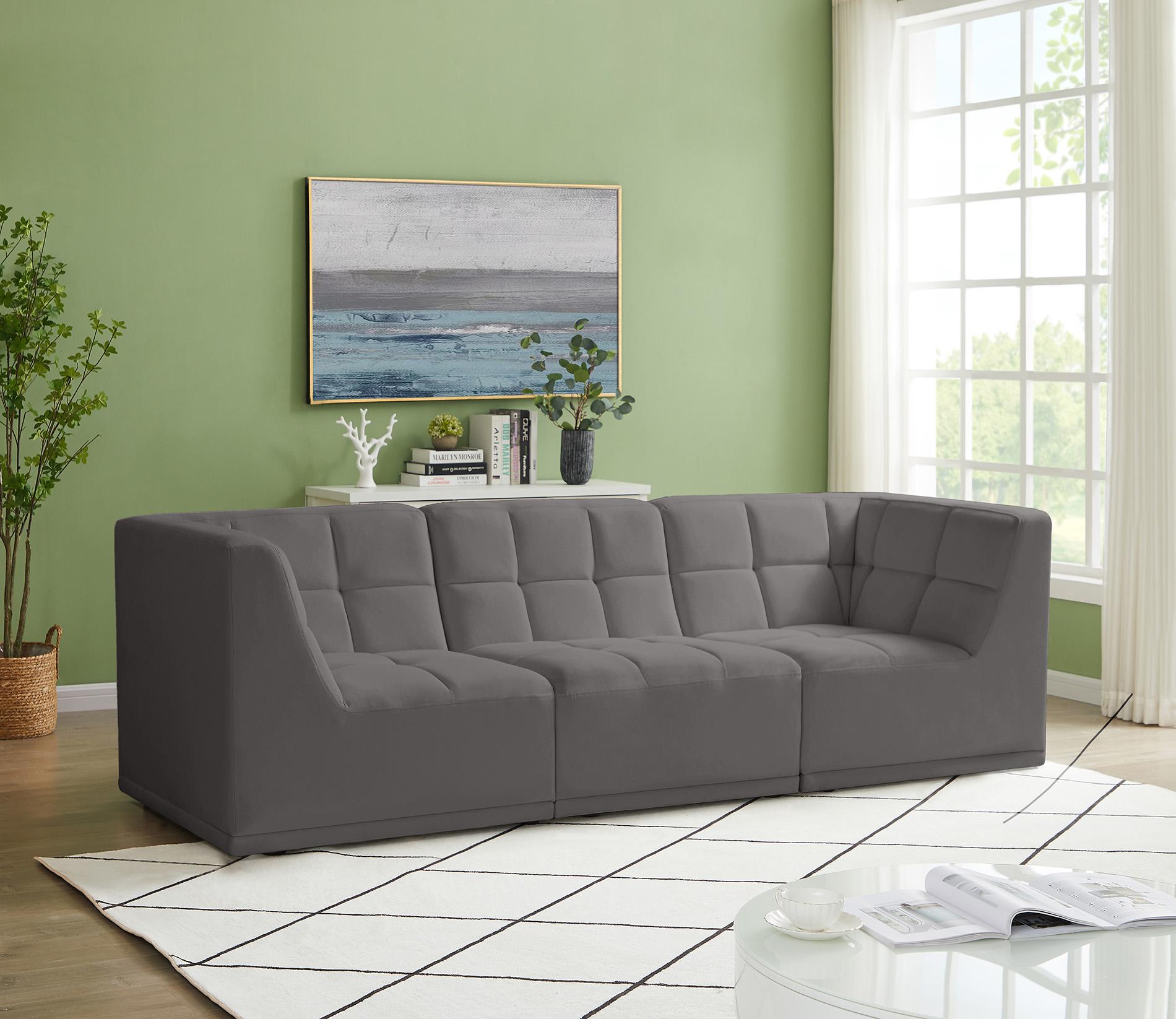 

    
Gray Velvet Modular Sofa 650Grey-S98 Meridian Modern Contemporary
