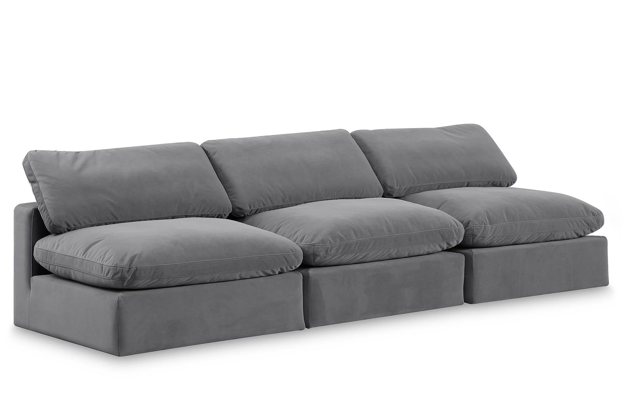 

    
Gray Velvet Modular Sofa COMFY 189Grey-S117 Meridian Contemporary Modern

