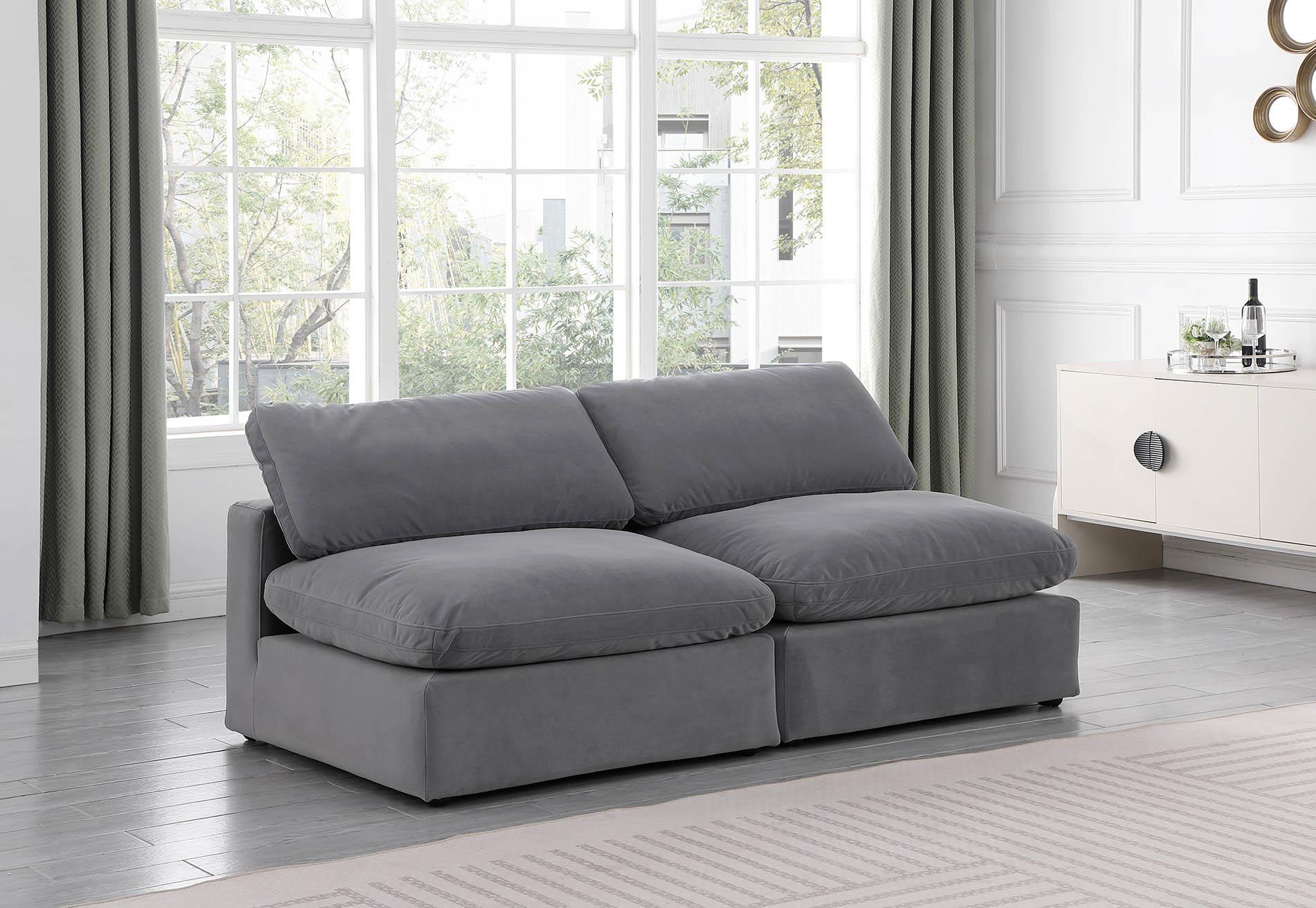 

    
Gray Velvet Modular Sofa COMFY 189Grey-S78 Meridian Contemporary Modern

