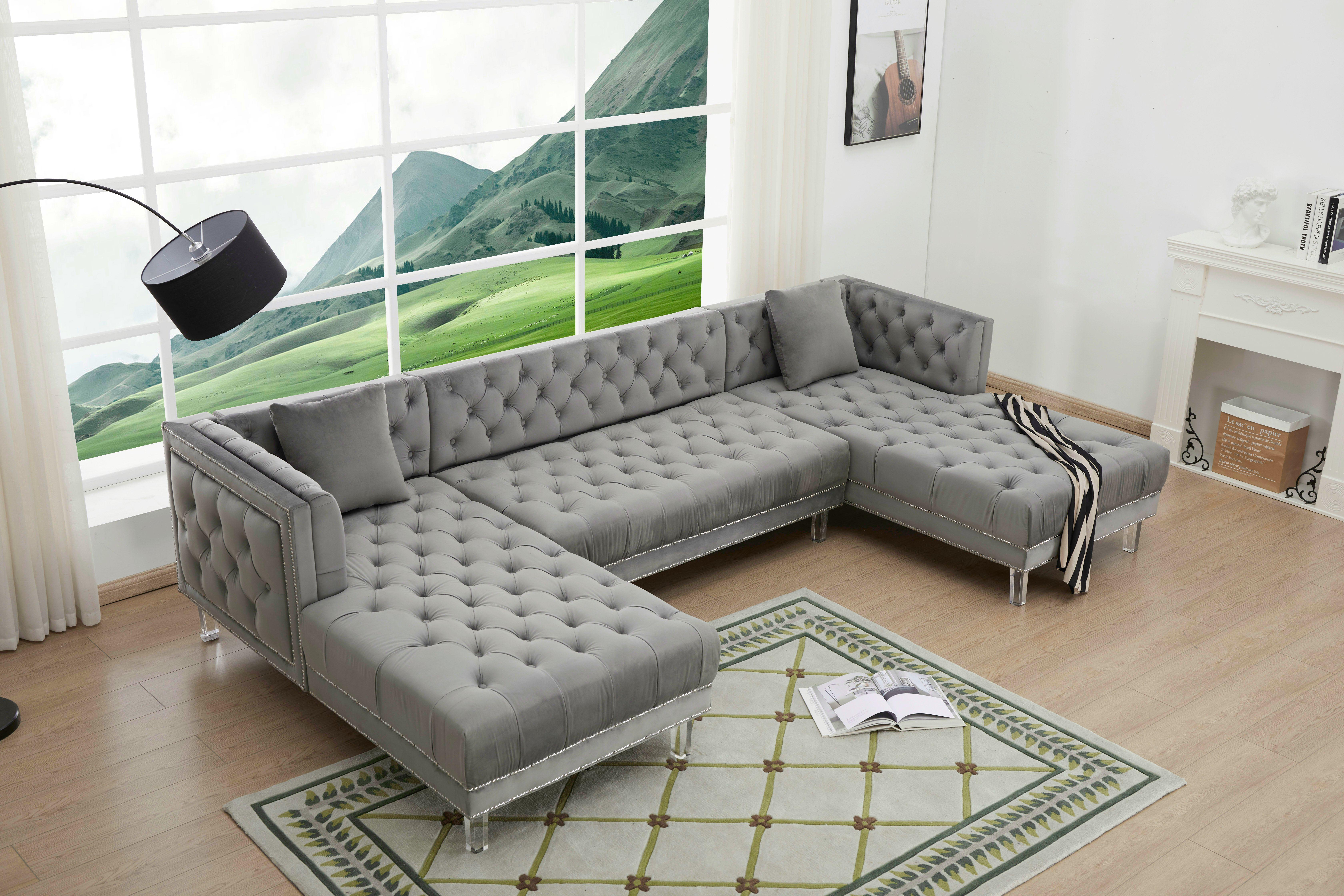 

    
Cosmos Furniture Marco Sectional Sofa Gray Salma Gray-Sectional Sofa
