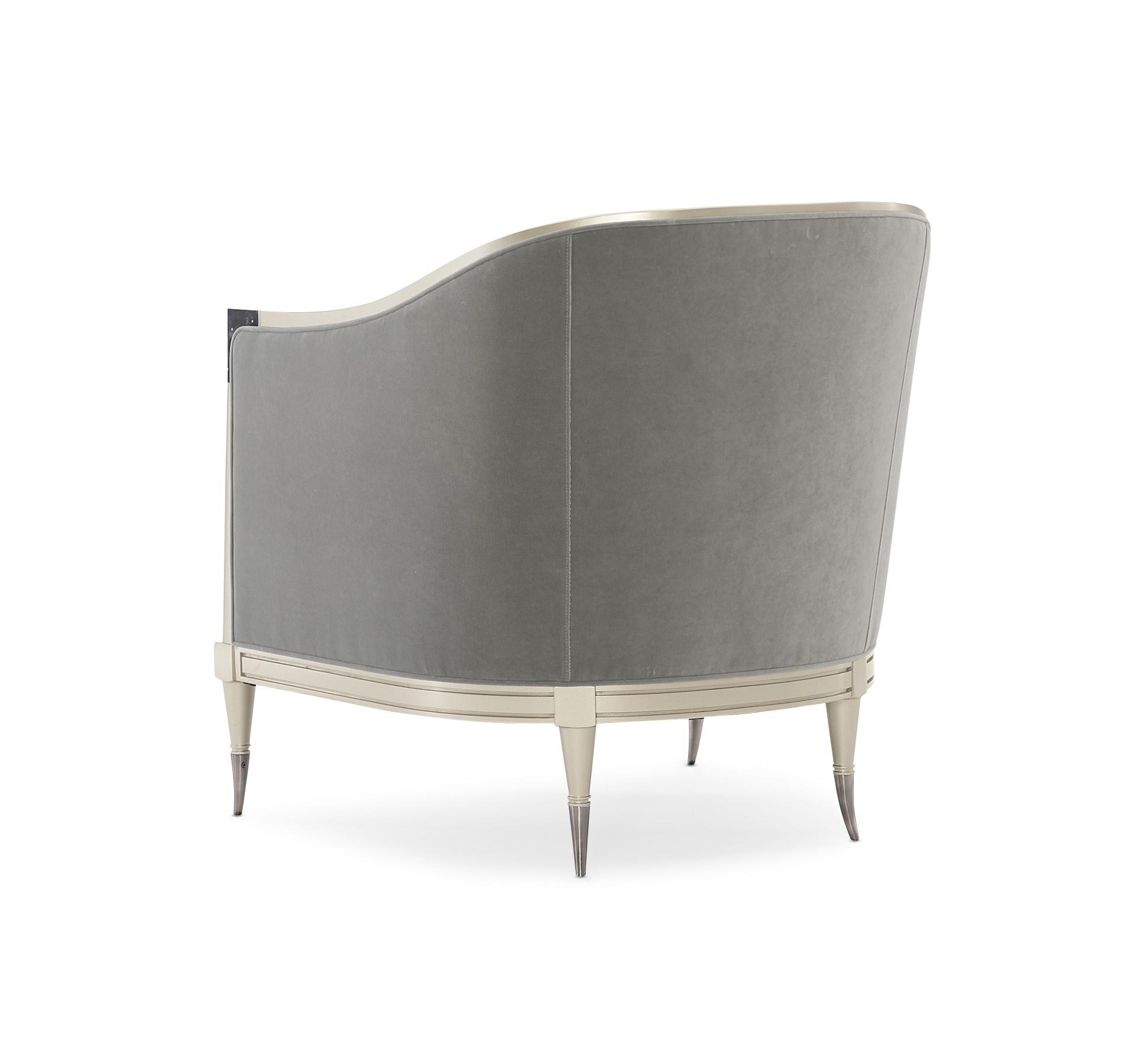 

    
 Order  Gray Velvet & Soft Silver Paint Finish Traditional Sofa Set 2Pcs SPLASH OF FLASH by Caracole
