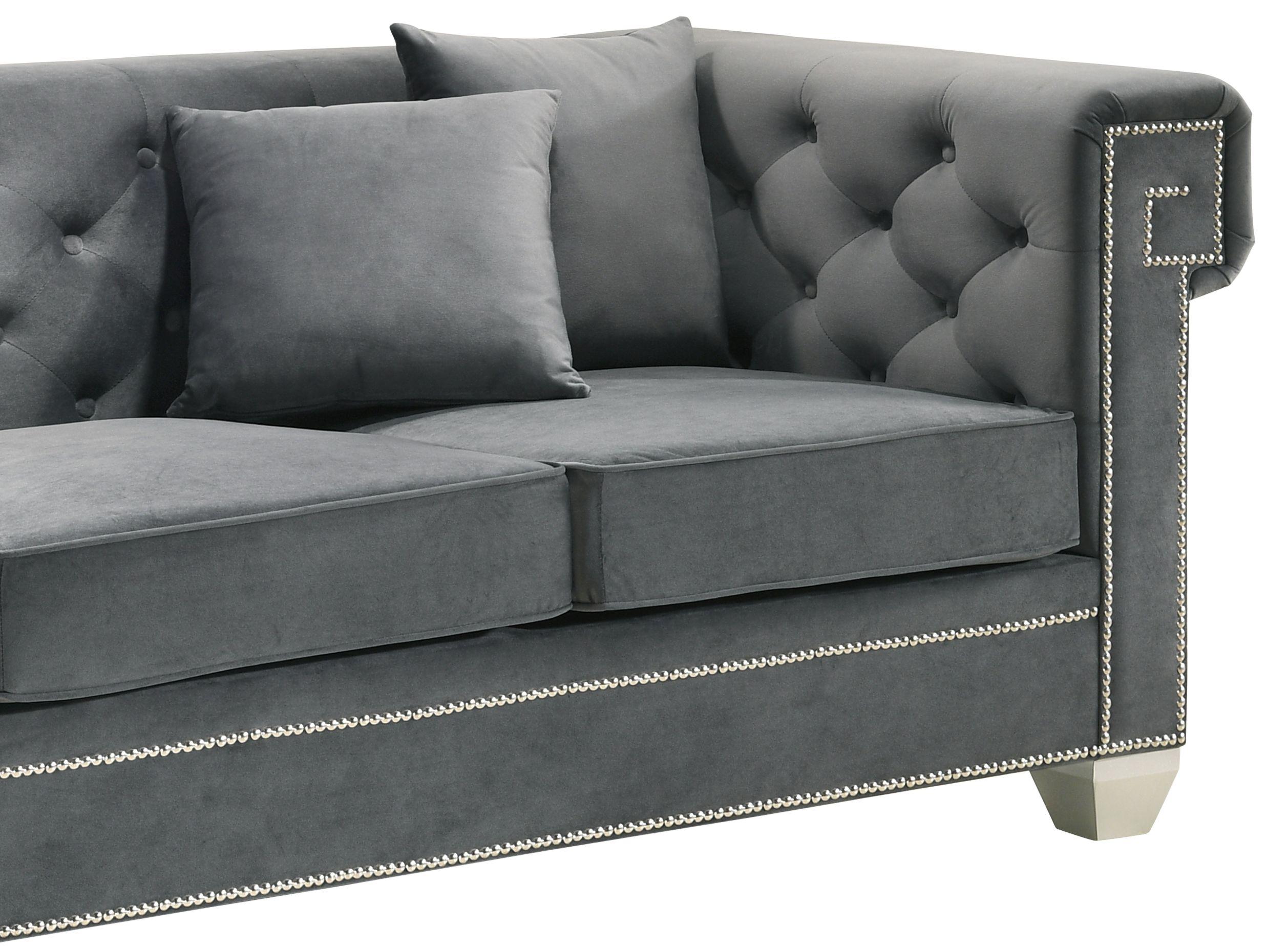 

    
810053741979Clover Gray Sofa Loveseat and Chair Set
