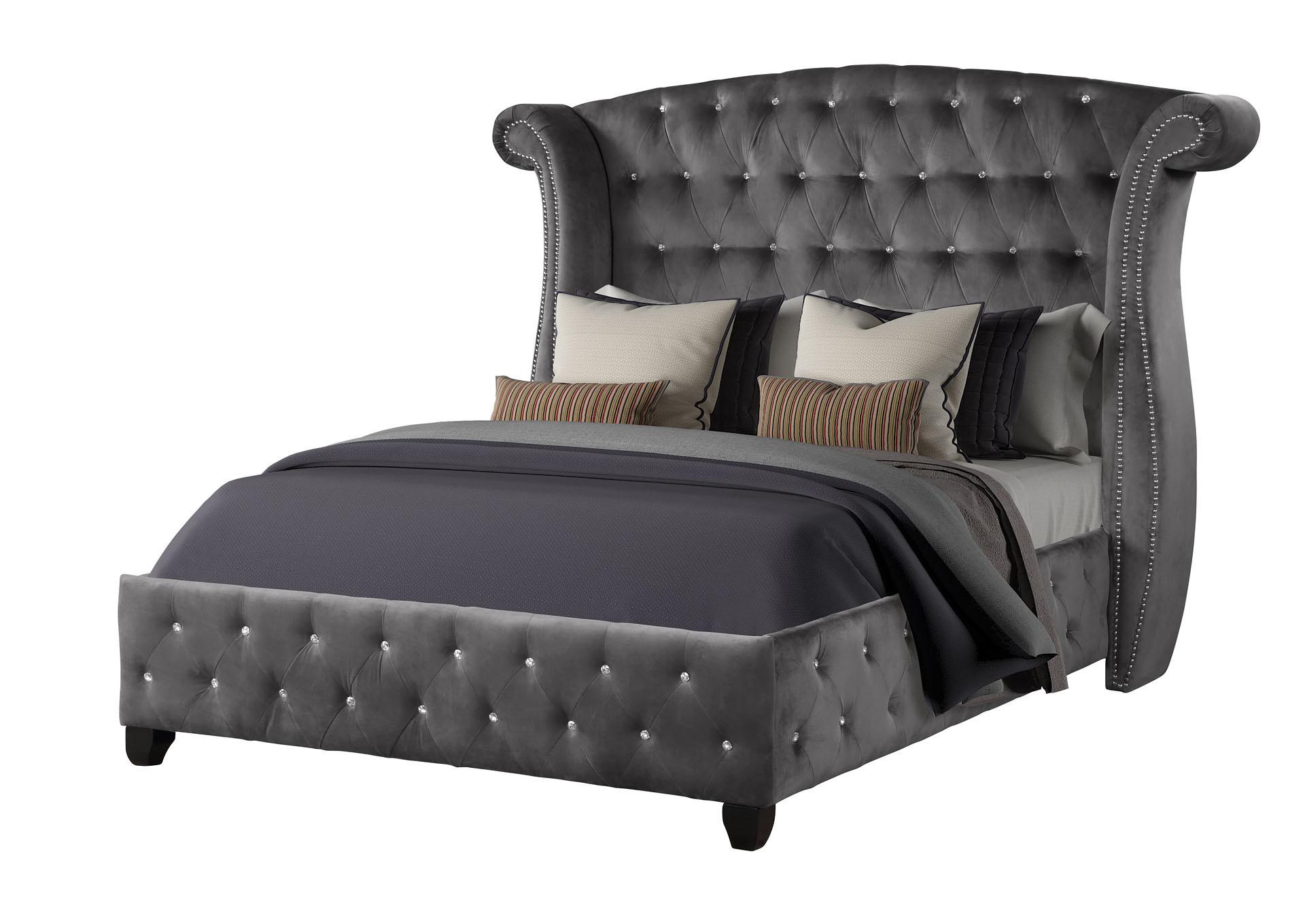

    
GHF-733569309337 Gray Velvet Tufted King Bedroom Set 5P SOPHIA Galaxy Home Modern Contemporary
