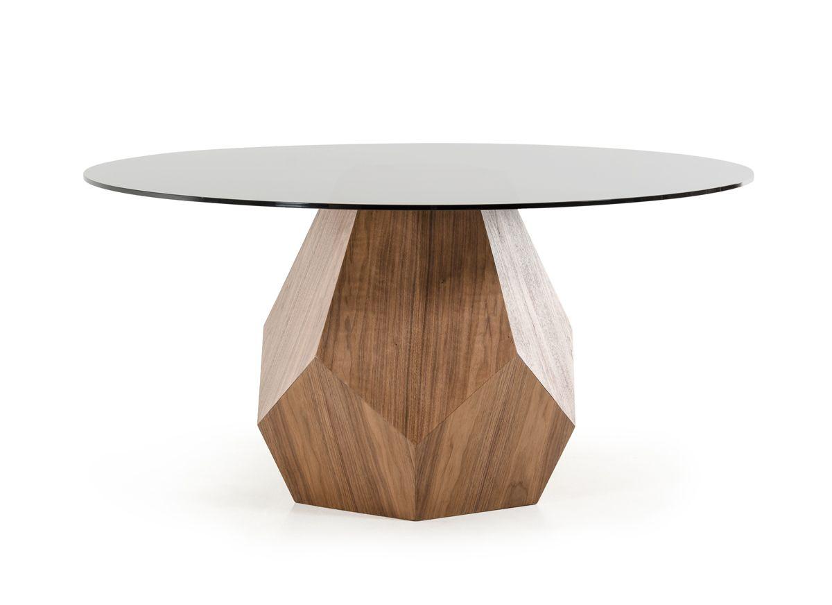 Contemporary, Modern Dining Table Rackham VGBBMI1501 in Walnut, Gray 