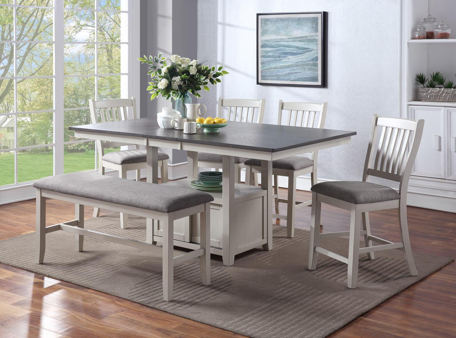 

                    
Crown Mark Buford Counter Chair Set White/Gray Linen Purchase 
