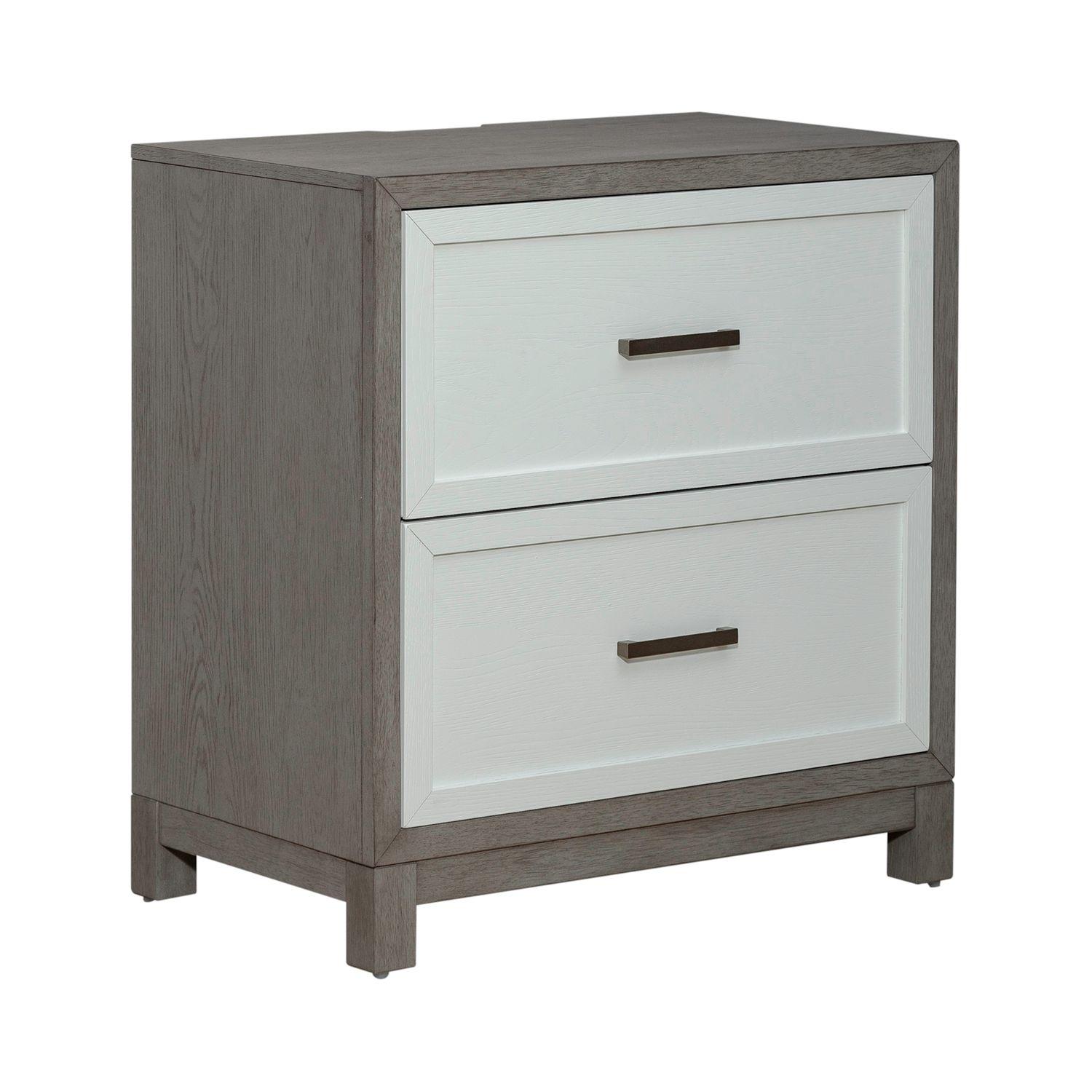 

    
Gray & White Nightstand Set 2pcs Palmetto Heights 499-BR Liberty Furniture
