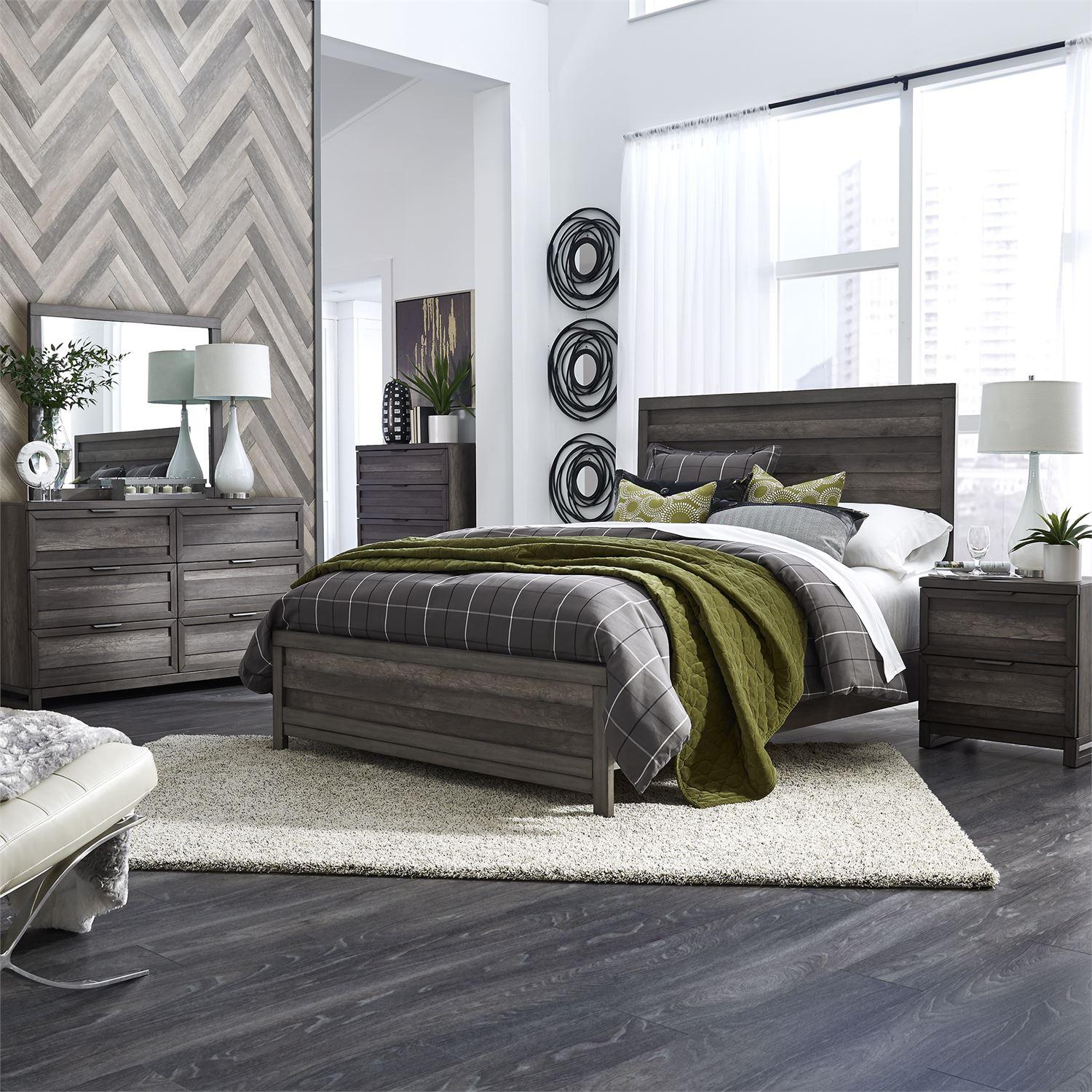 Contemporary Panel Bedroom Set Tanners Creek  (686-BR) 686-BR-CPBDMCN in Gray 