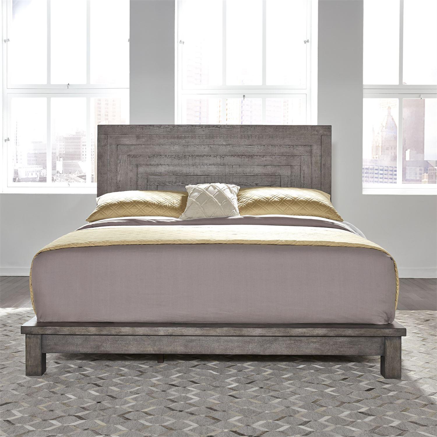

    
Dusty Charcoal Finish CAL King Platform Bed Modern Farmhouse 406-BR Liberty Furniture
