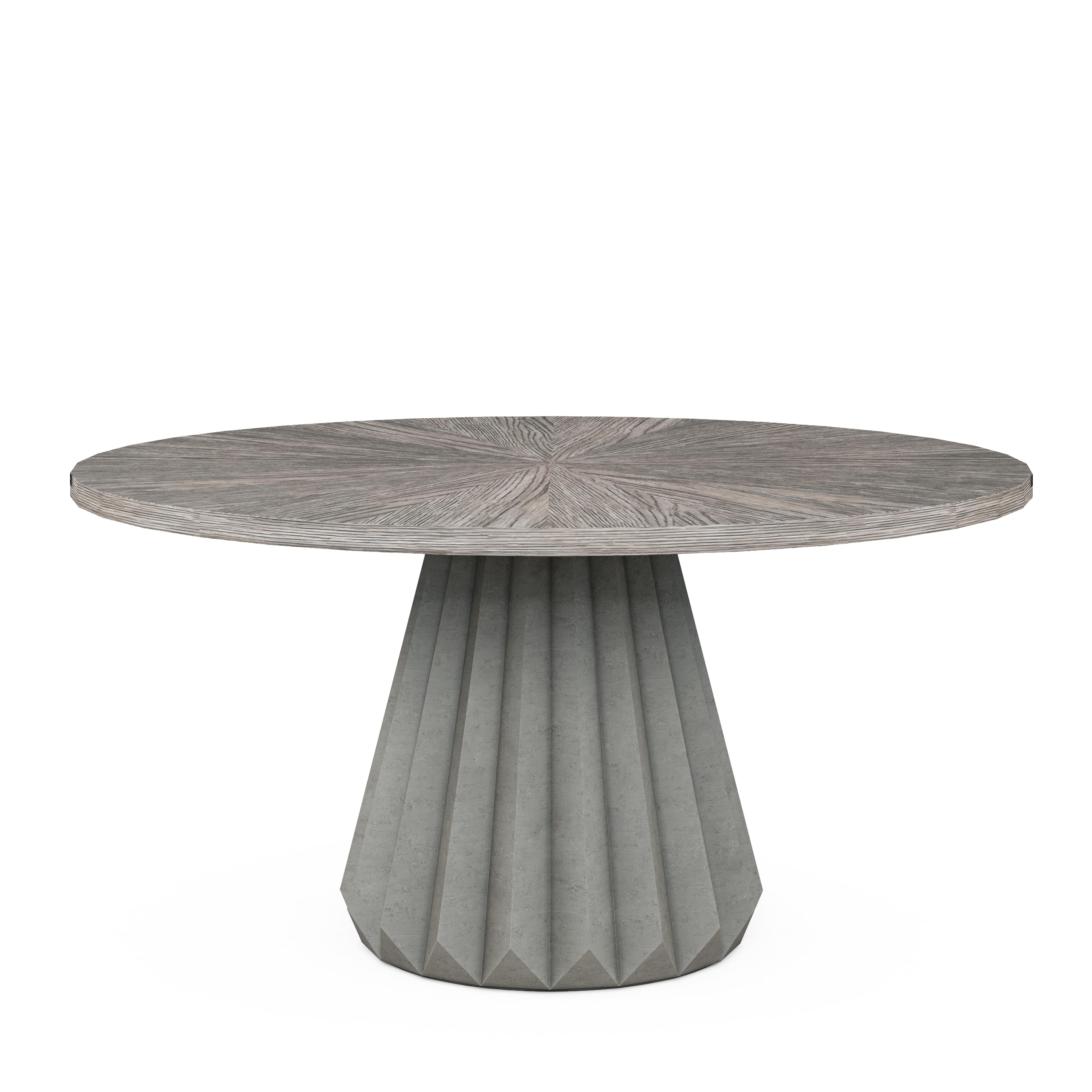

    
Gray Wood Dining Room Round Table by A.R.T. Furniture Vault
