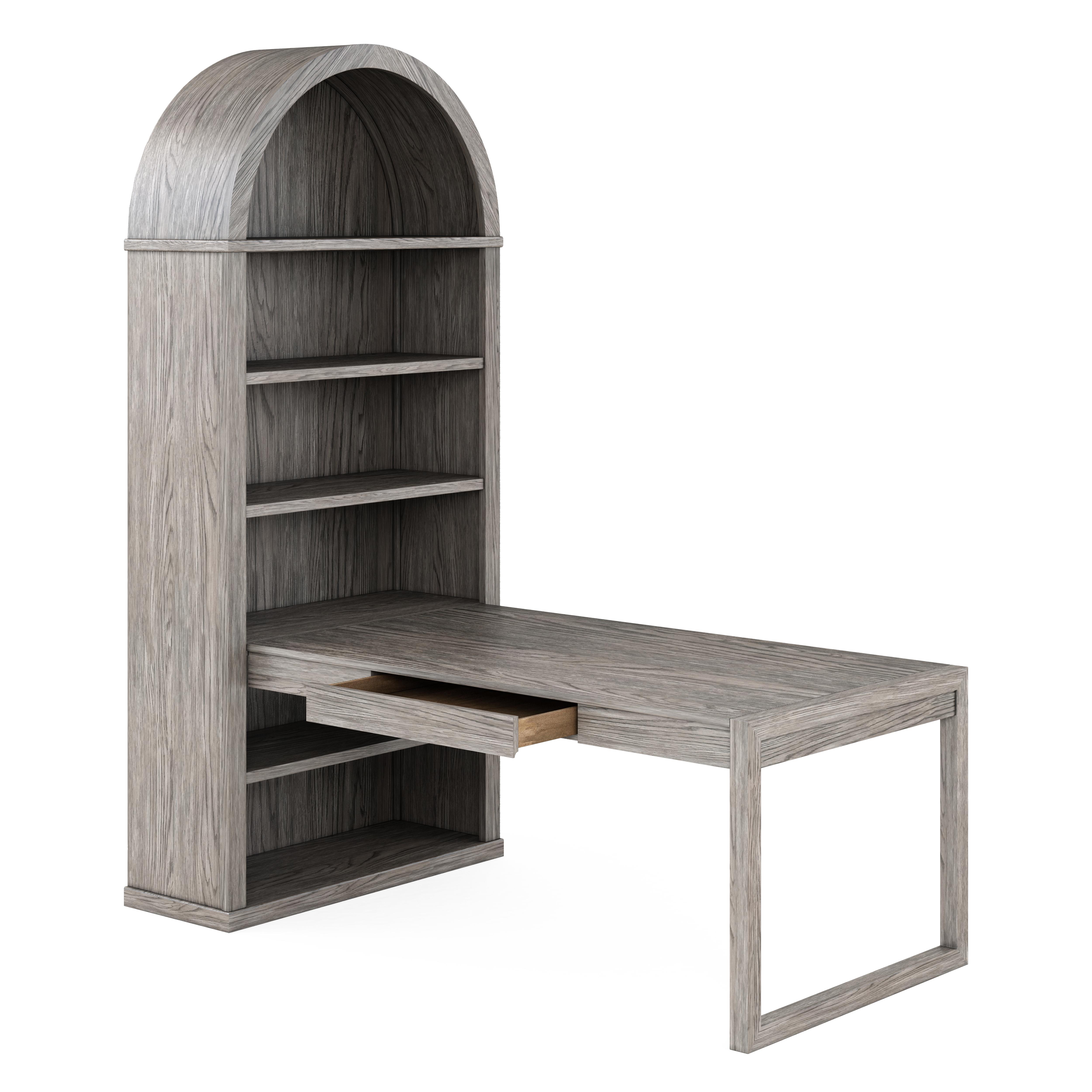 

    
 Order  Gray Wood Home Office Desk + Bookcase by A.R.T. Furniture Vault
