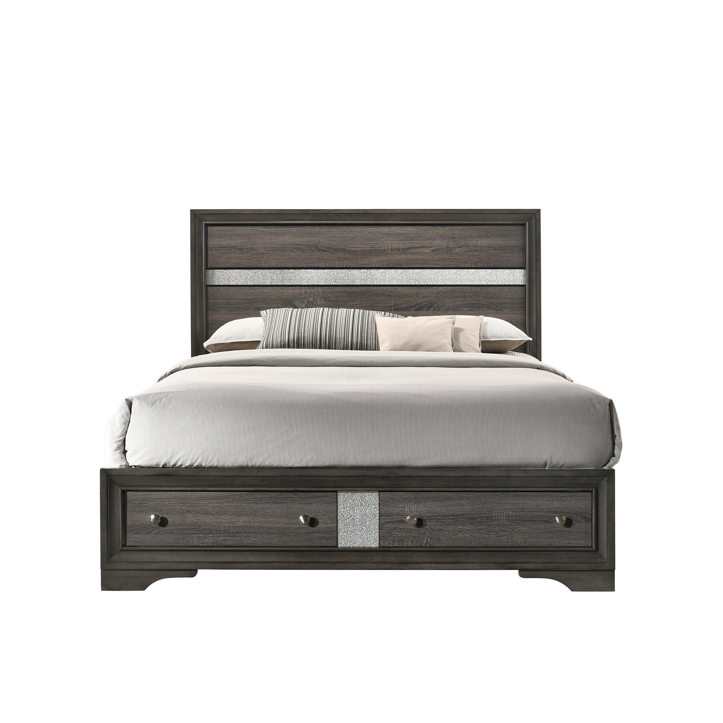 

    
Gray Wood King Storage Bed Contemporary Naima 25967EK Acme
