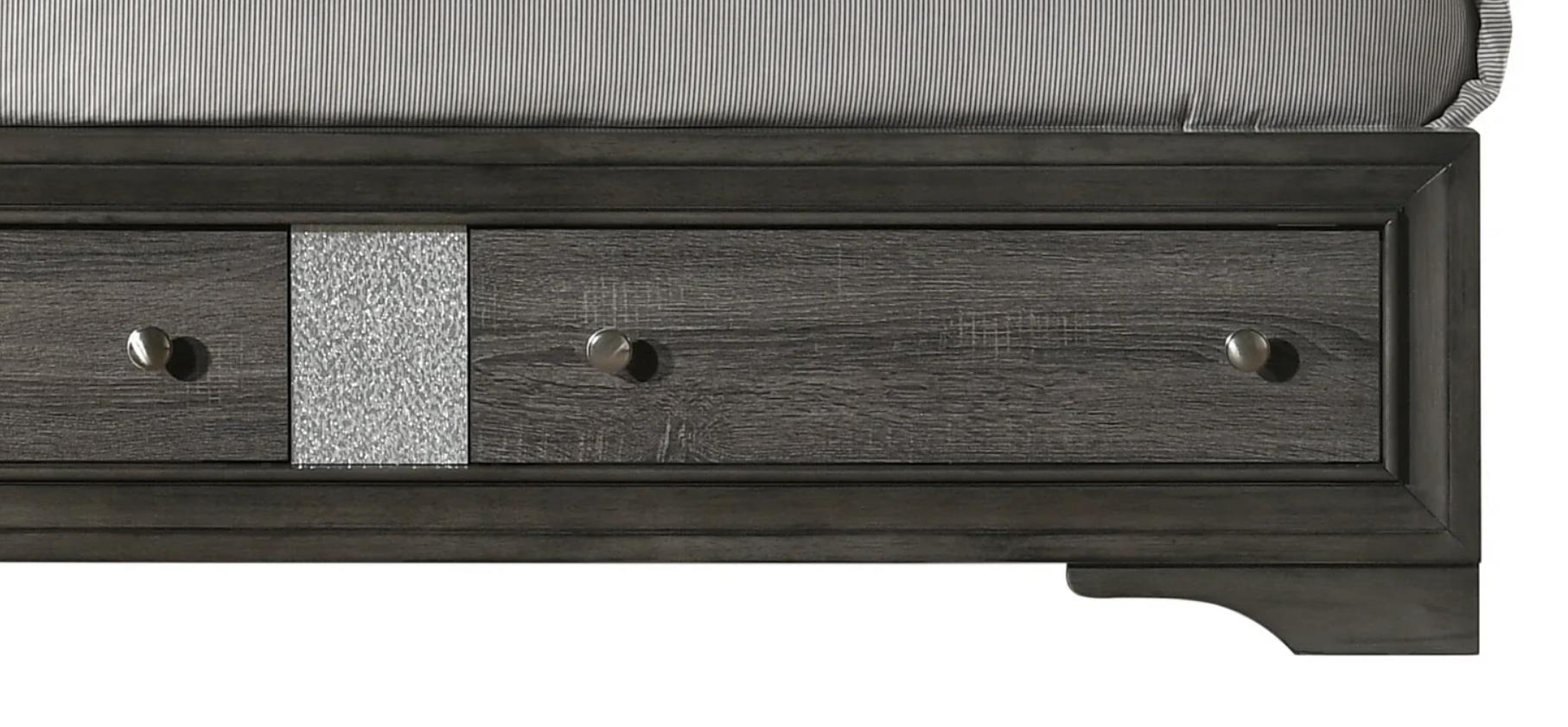 

    
Acme Furniture Naima-25967EK Storage Bed Silver/Gray 25967EK
