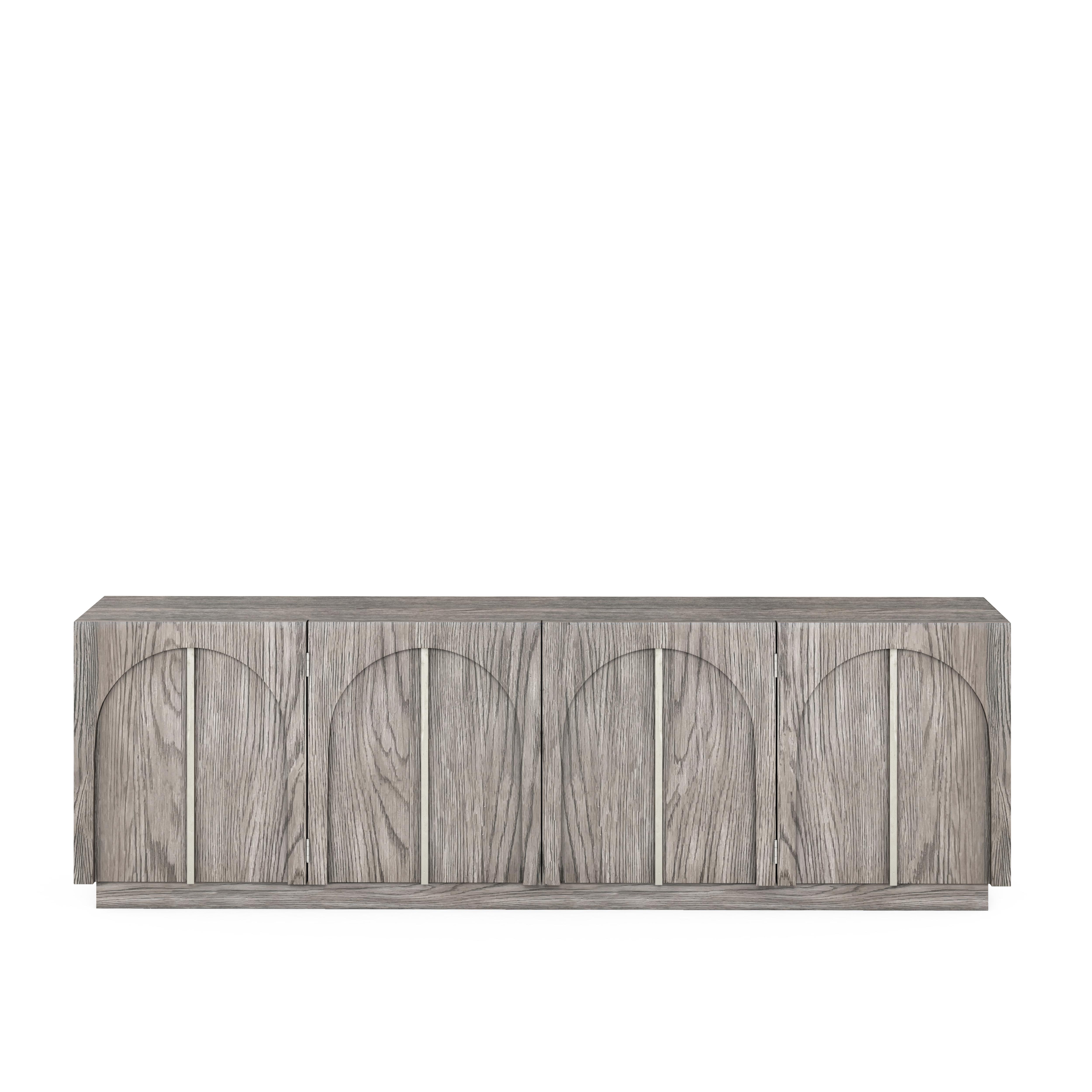 Modern, Casual Entertainment Console Vault 285423-2354 in Gray 