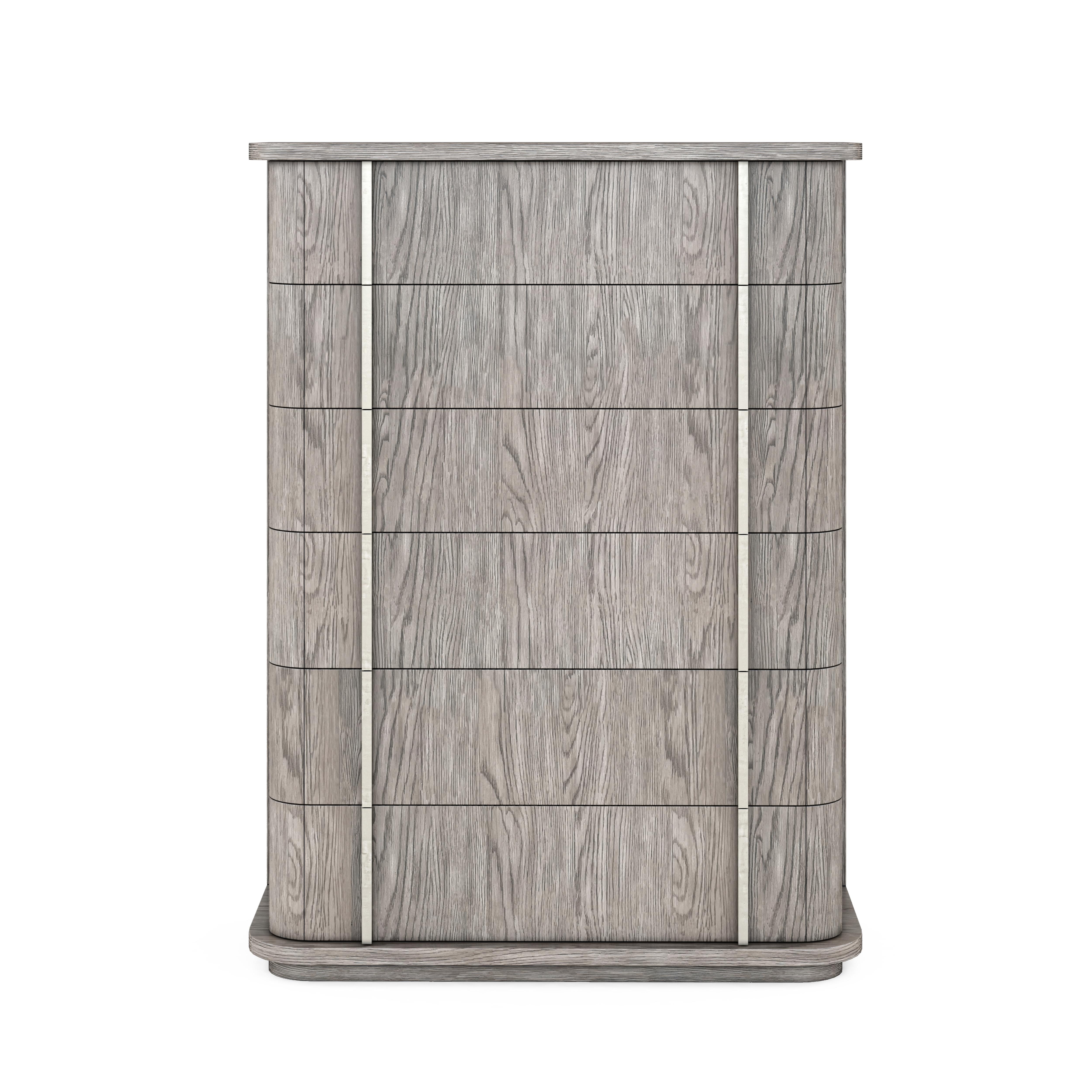 

    
 Shop  Gray Wood Queen Size Panel Bedroom Set 6Pcs by A.R.T. Furniture Vault
