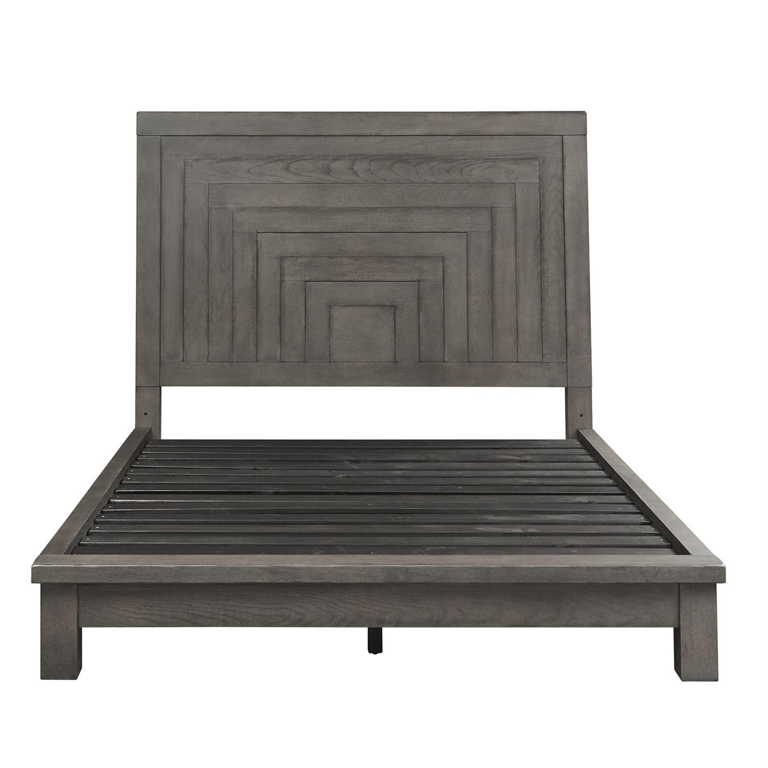 

    
Dusty Charcoal Queen Platform Bed Modern Farmhouse (406-BR) Liberty Furniture
